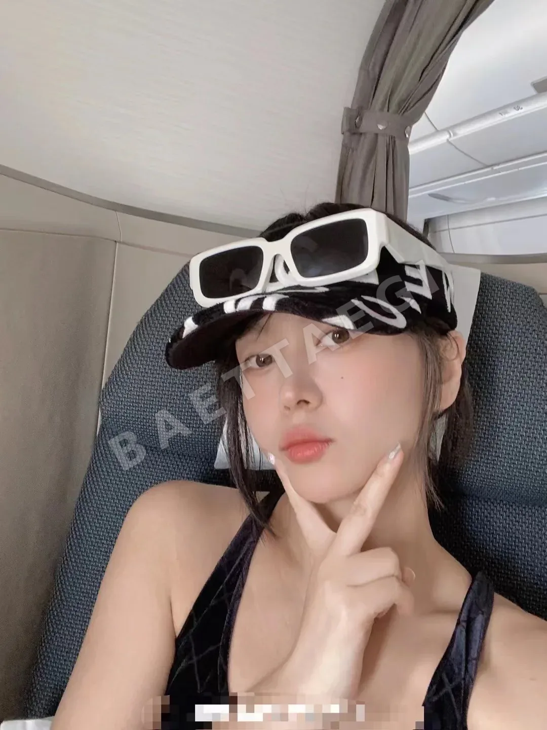 샤넬 탑 미니 샹들리에 메시 모자 상세 이미지 4