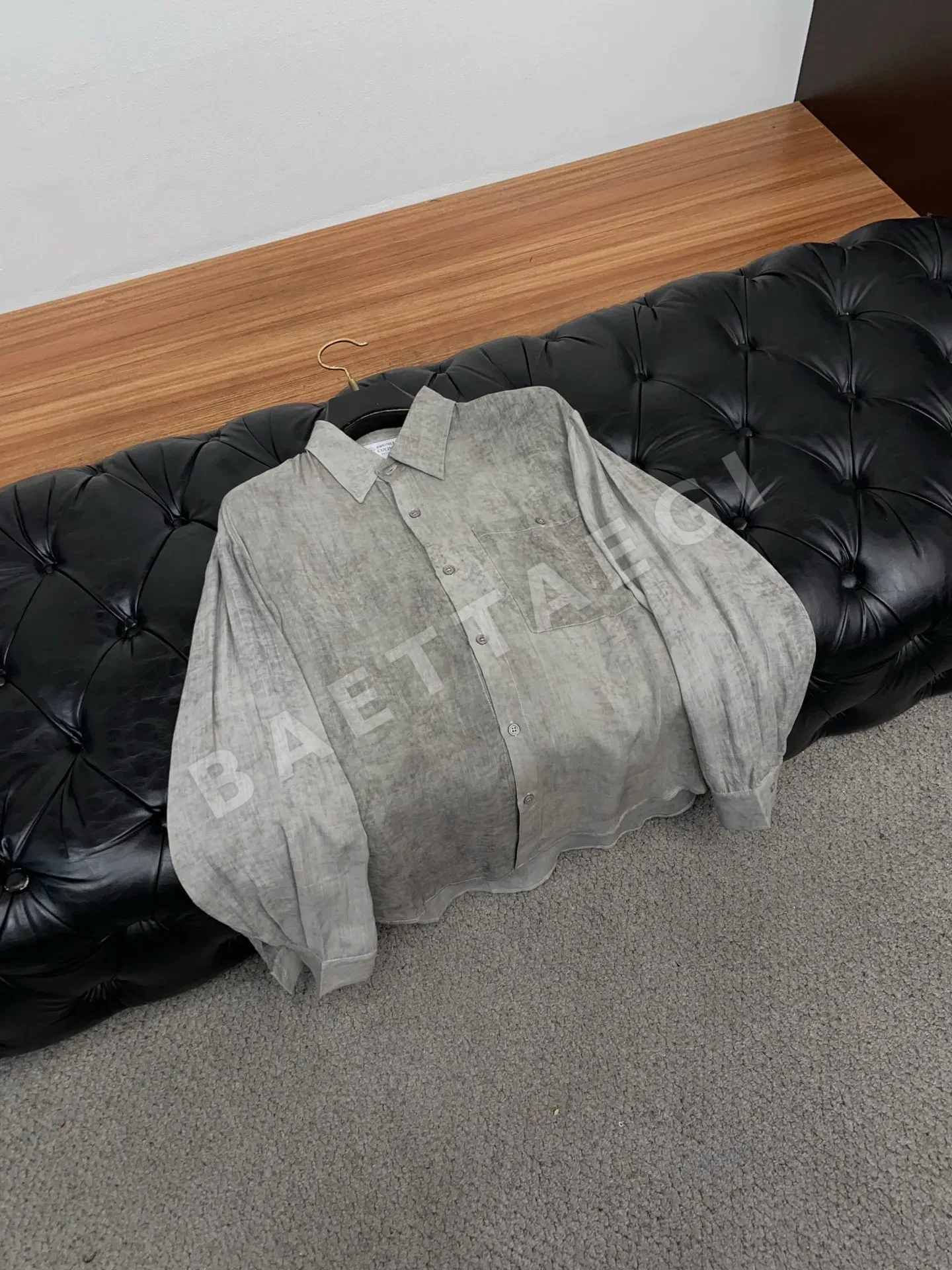 브루넬로쿠치넬리 남성 린넨 프렌치 카라 긴팔 셔츠 상세 이미지 7