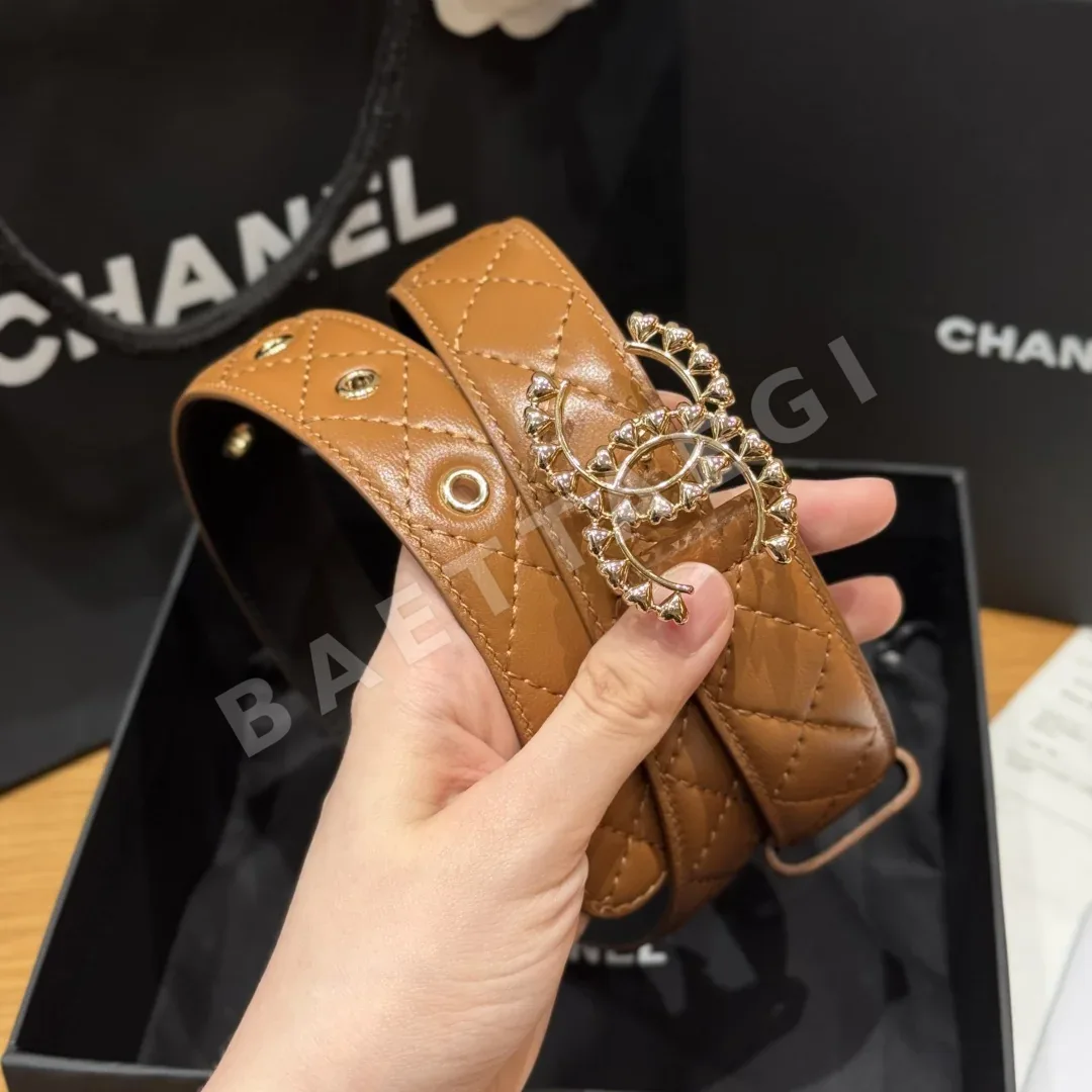 샤넬 램스킨 더블 C 로고 벨트 상세 이미지 2