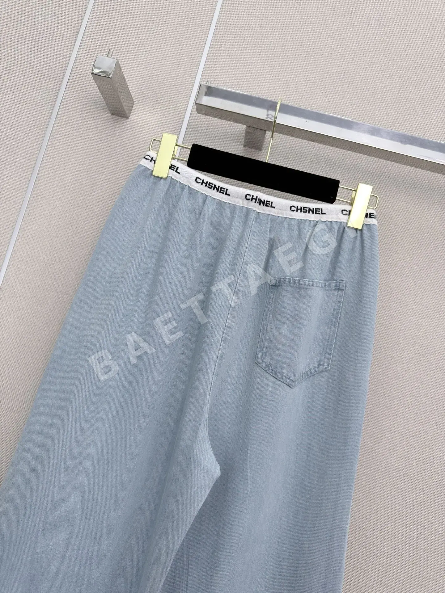 샤넬 텐셀 와이드 레그 여성 바지 상세 이미지 8