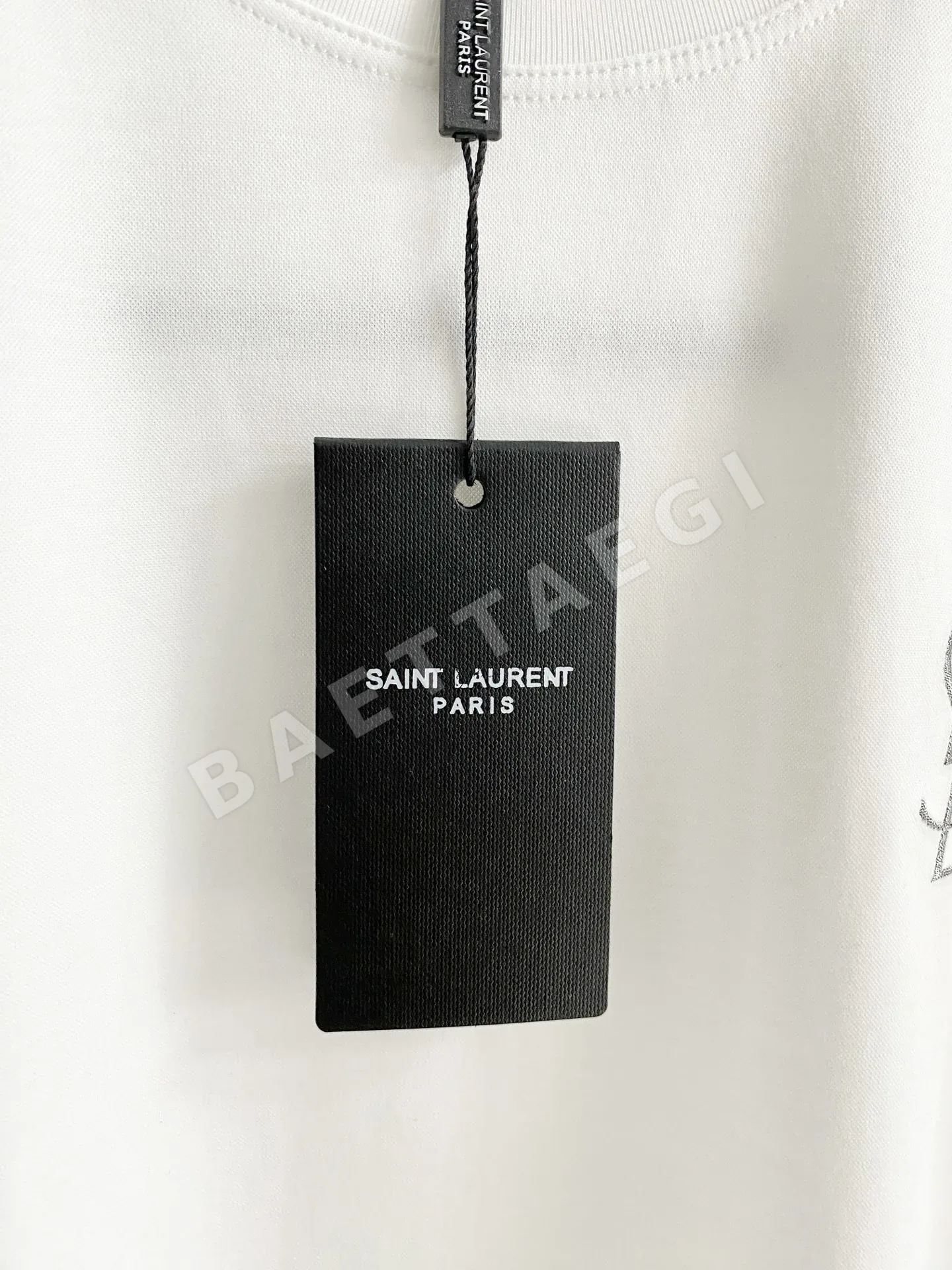 생로랑 라운드넥 코튼 반팔 티셔츠 상세 이미지 5