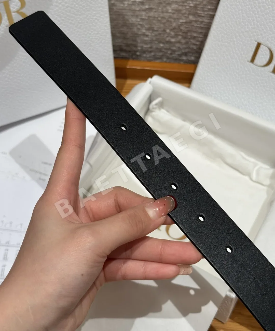 디올 CD 버클 소가죽 양면 벨트 상세 이미지 6