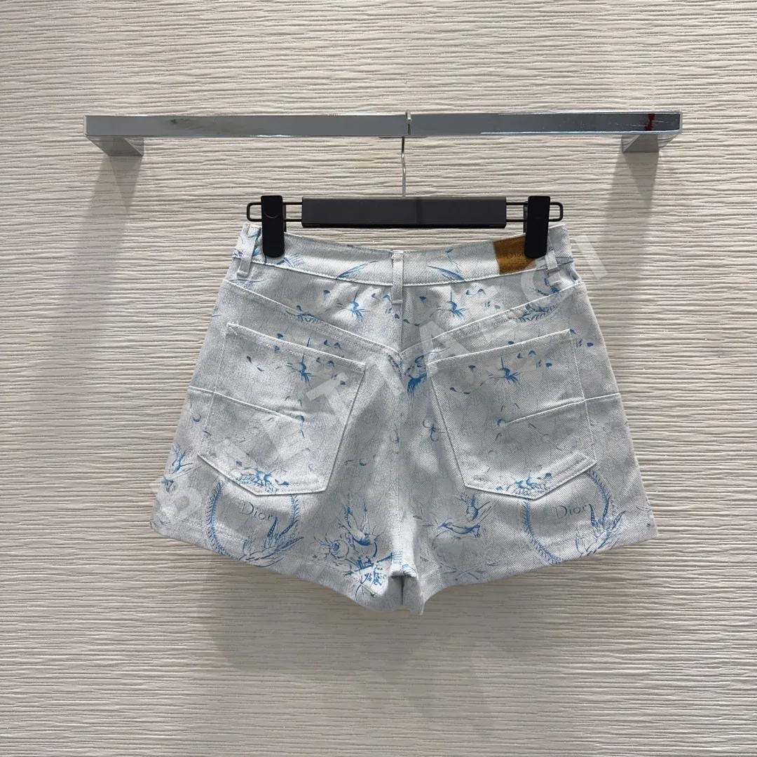 디올 프린트 반바지 여성 바지 상세 이미지 7