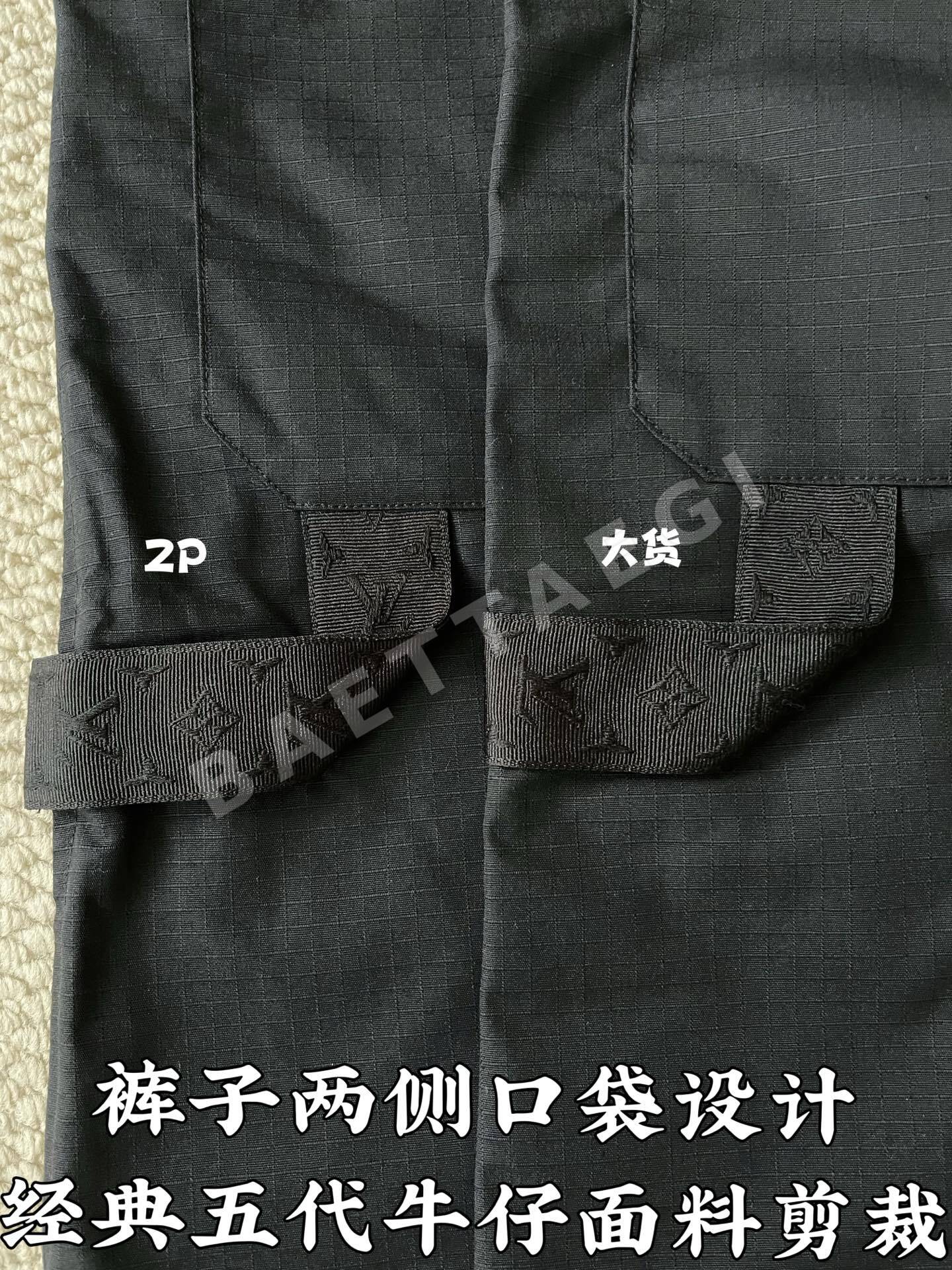 루이비통 내구성 코튼 카고 반바지 상세 이미지 8