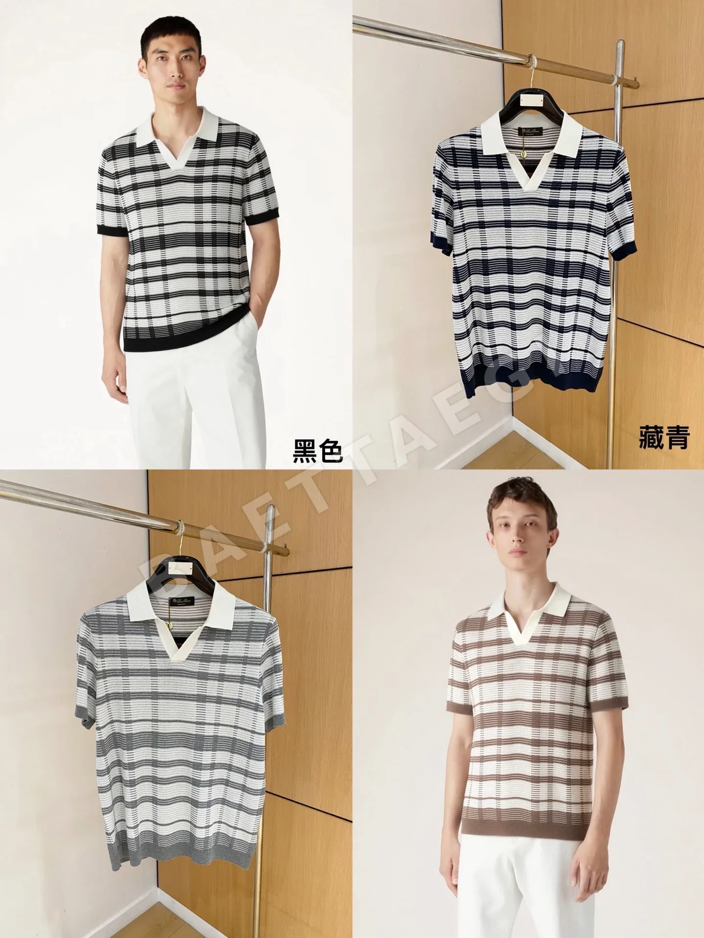 로로피아나 남성 린넨 혼방 반팔 티셔츠 상세 이미지 9