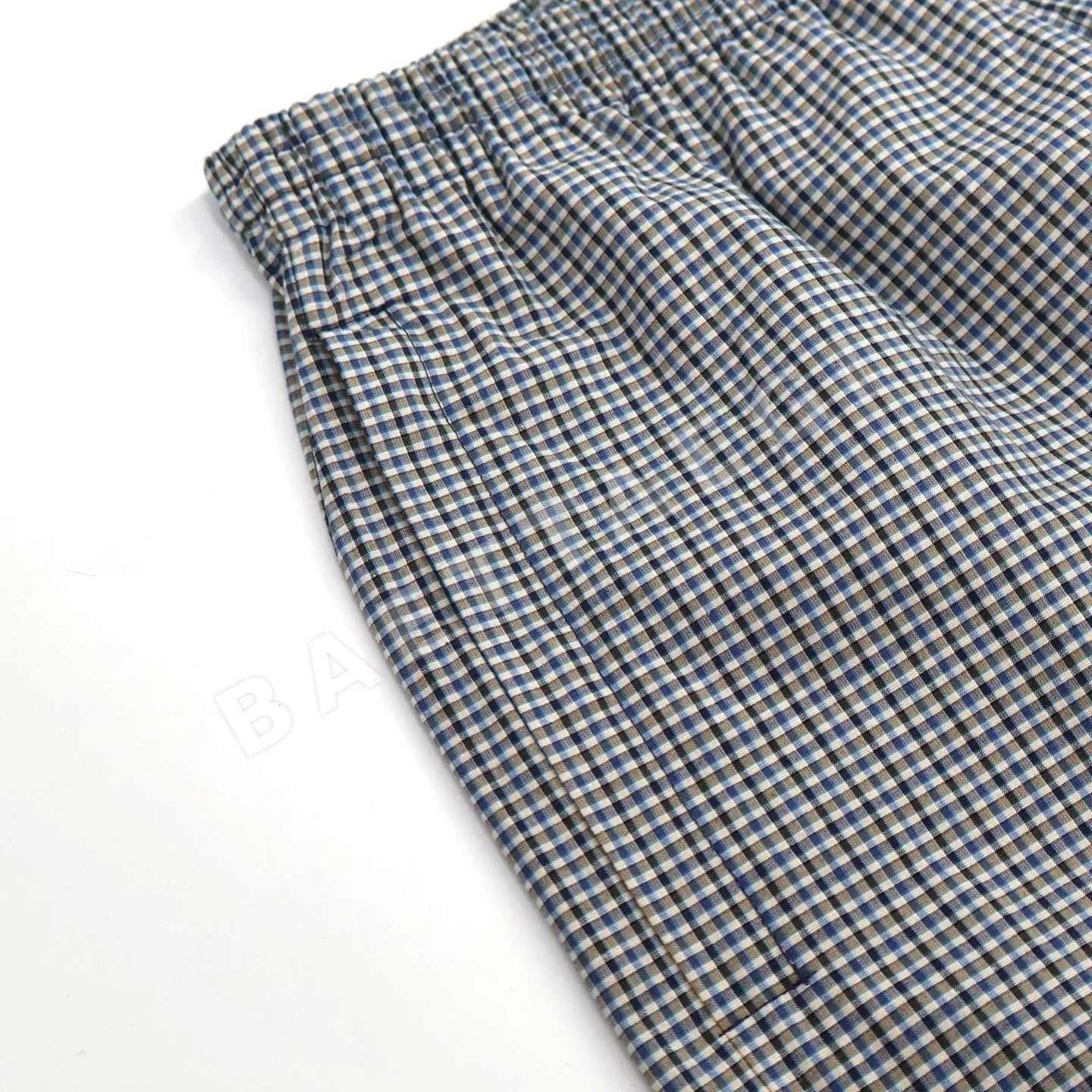 발렌시아가 남성 린넨 격자무늬 바지 상세 이미지 8