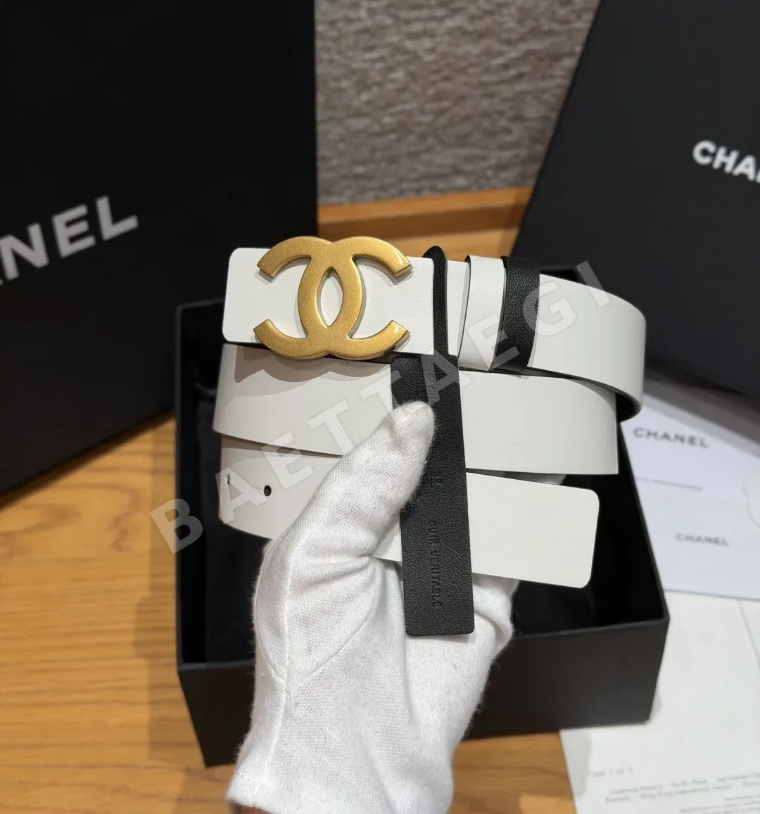 샤넬 리버시블 카프스킨 더블 C 버클 벨트 상세 이미지 2