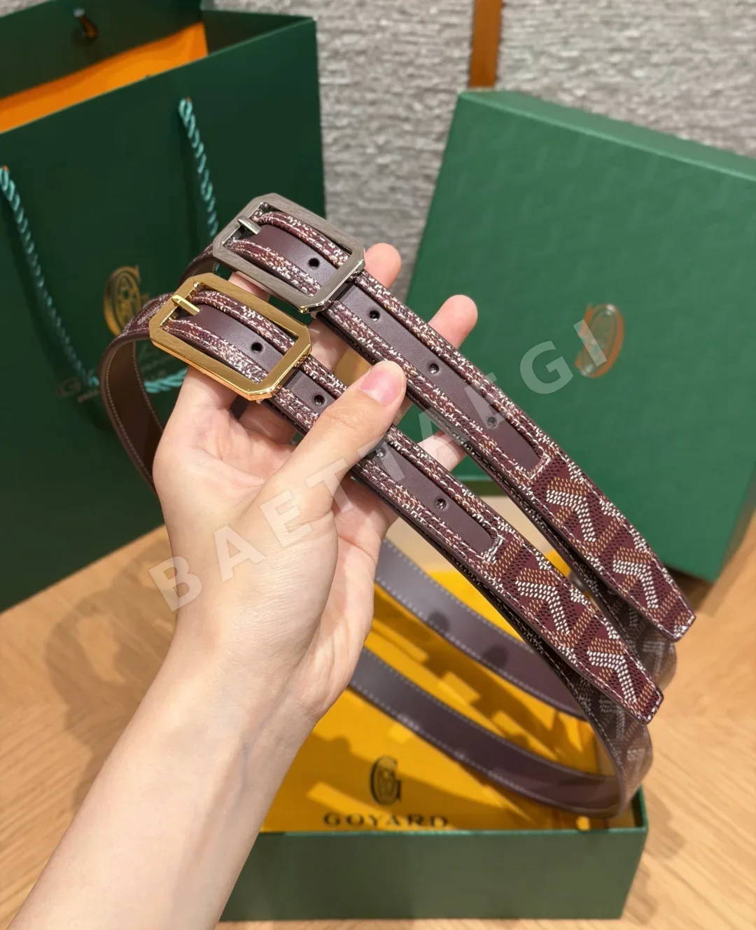 고야드 프레가트 20mm 가죽 벨트 상세 이미지 4