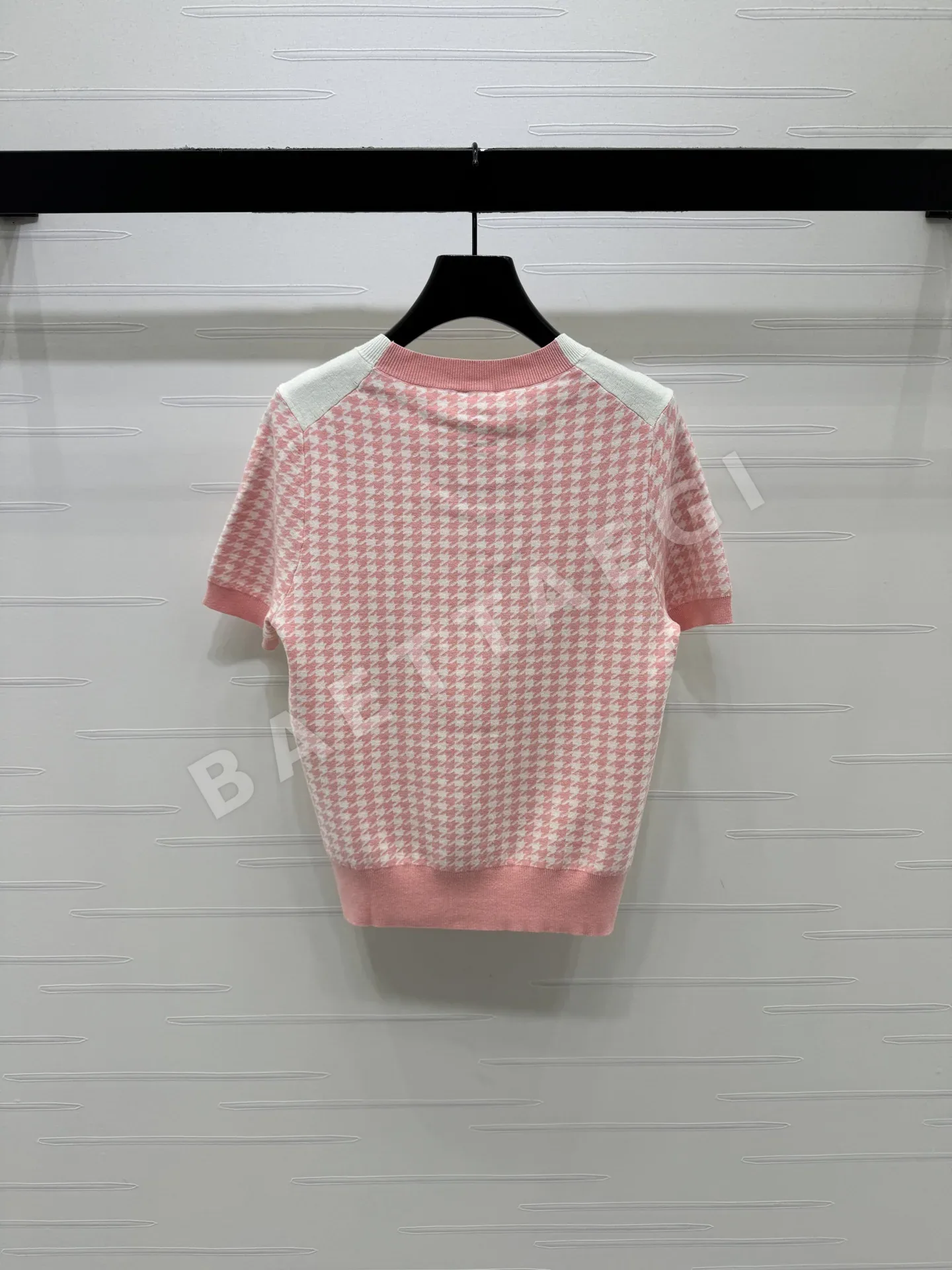 디올 하운드투스 패치워크 니트 반팔 탑 상세 이미지 8
