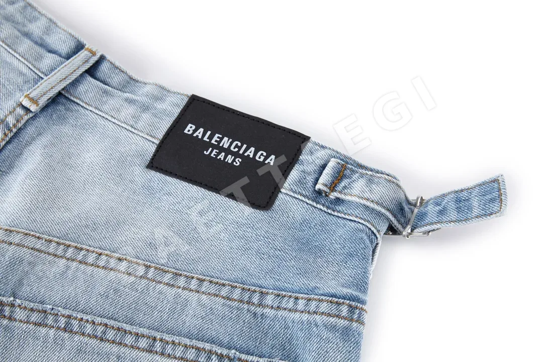 발렌시아가 워싱 가죽 블루 남성 청바지 레플리카 46921 Balenciaga 상세 이미지 4