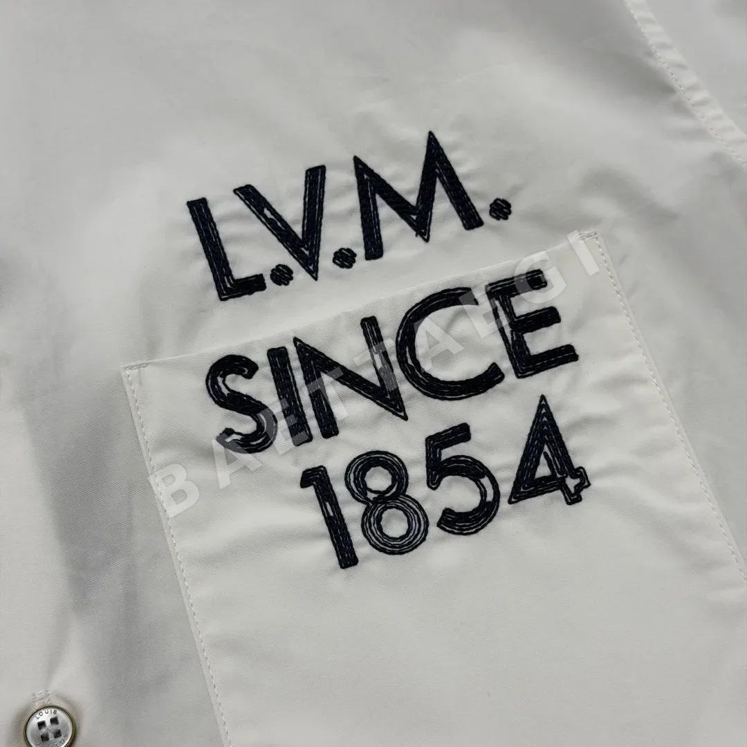 루이비통 LV 로고 코튼 긴팔 셔츠 상세 이미지 7