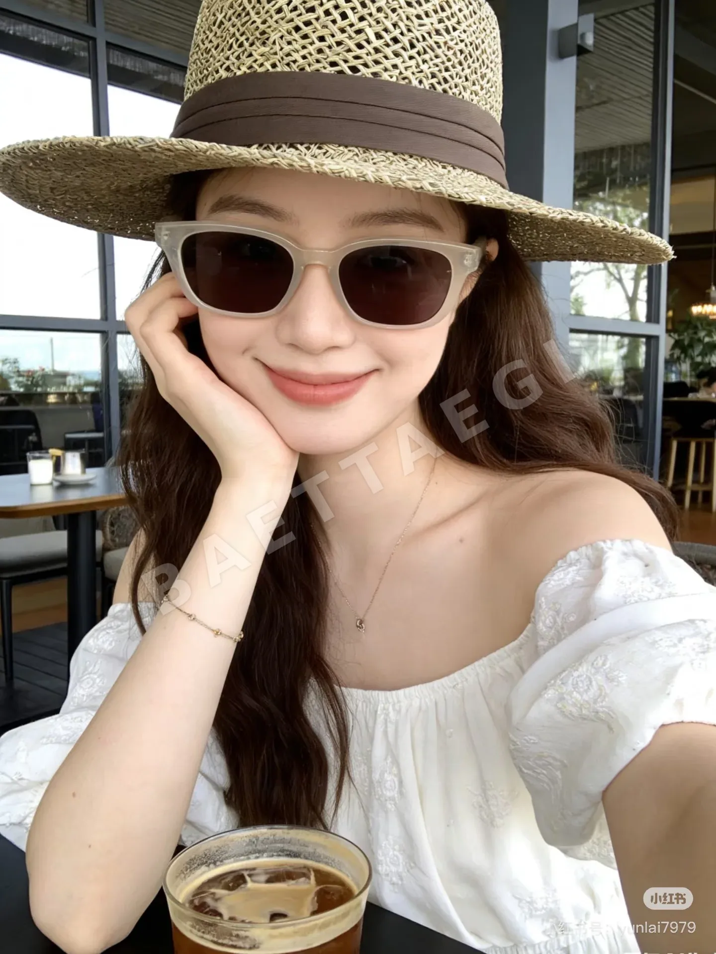 디올 세이지 플랫 탑 모자 78833