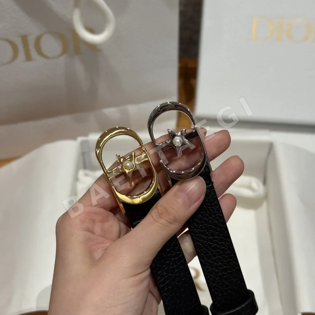 디올 럭키스타 그레인 카프스킨 벨트 상세 이미지 5