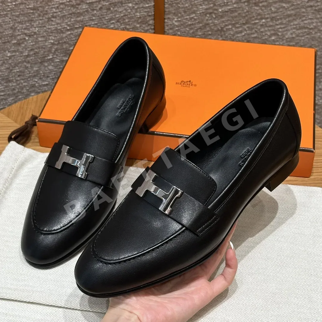 에르메스 로퍼 블랙 가죽 실버 하드웨어 상세 이미지 2