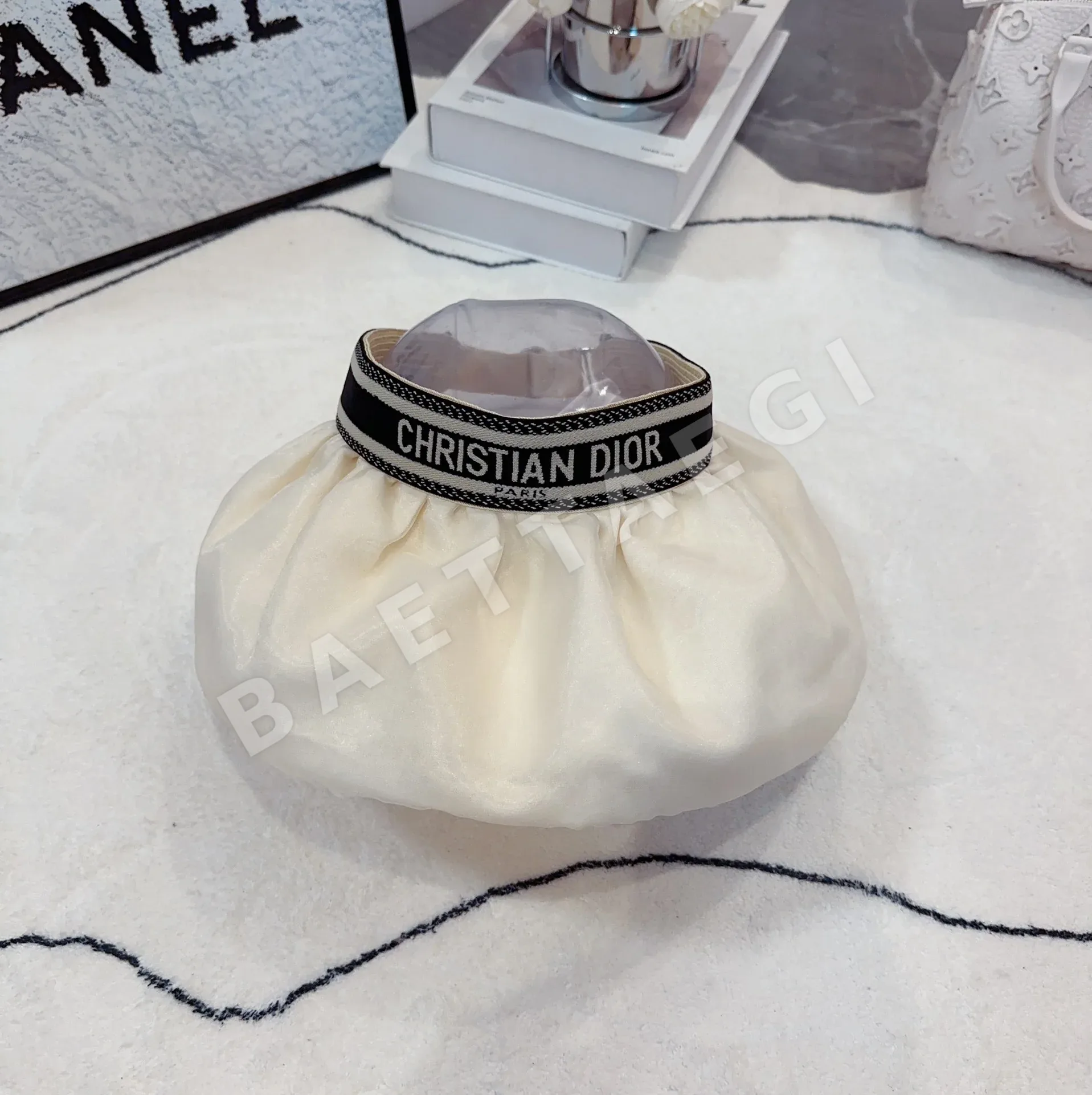 디올 오간자 더블 레이어 선바이저 모자 상세 이미지 2