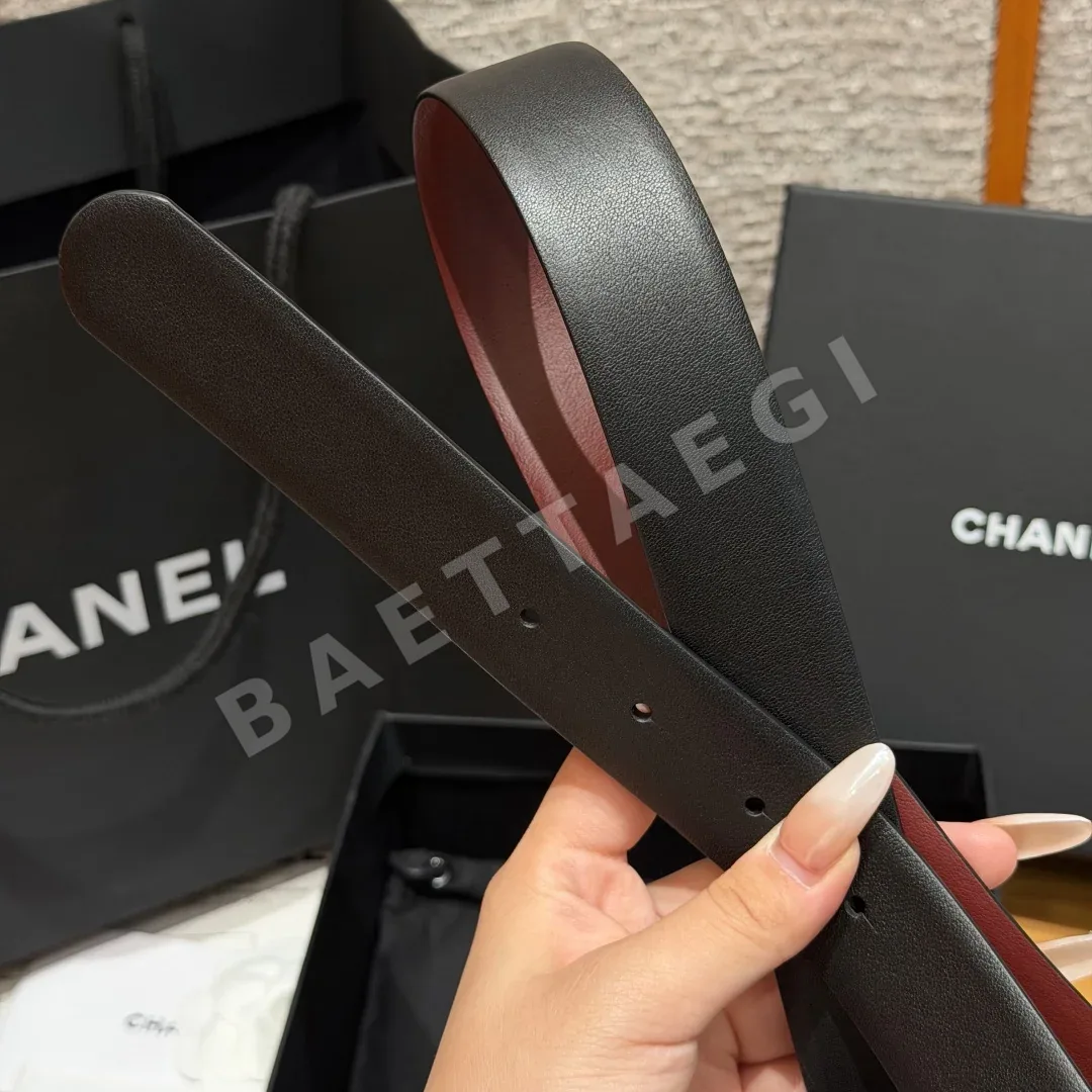 샤넬 리버시블 카프스킨 버클 벨트 30mm 상세 이미지 9