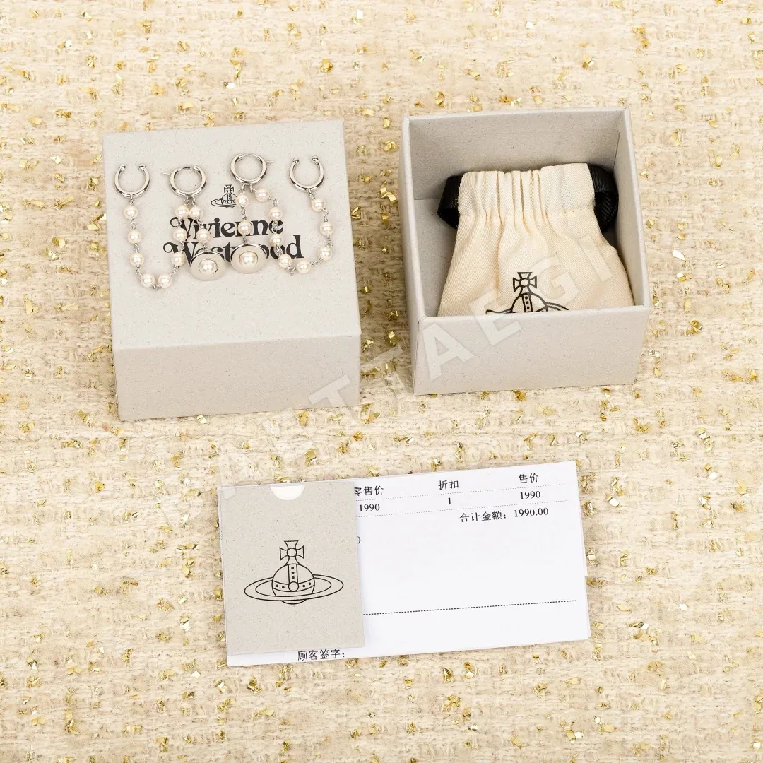 비비안웨스트우드 토성 크라운 진주 장식 귀걸이 상세 이미지 8