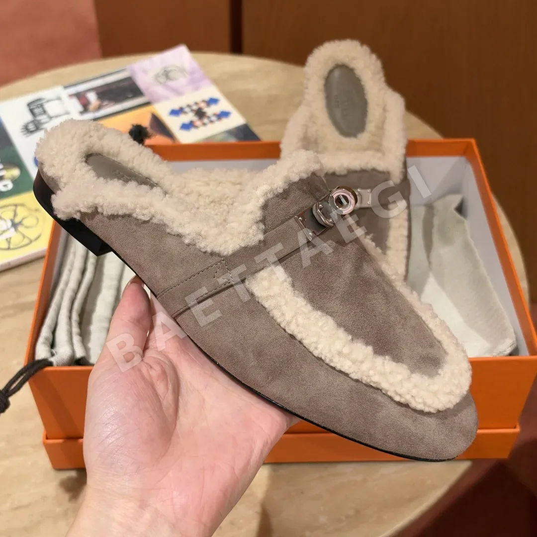 에르메스 샌들 Étoupe goatskin 206627