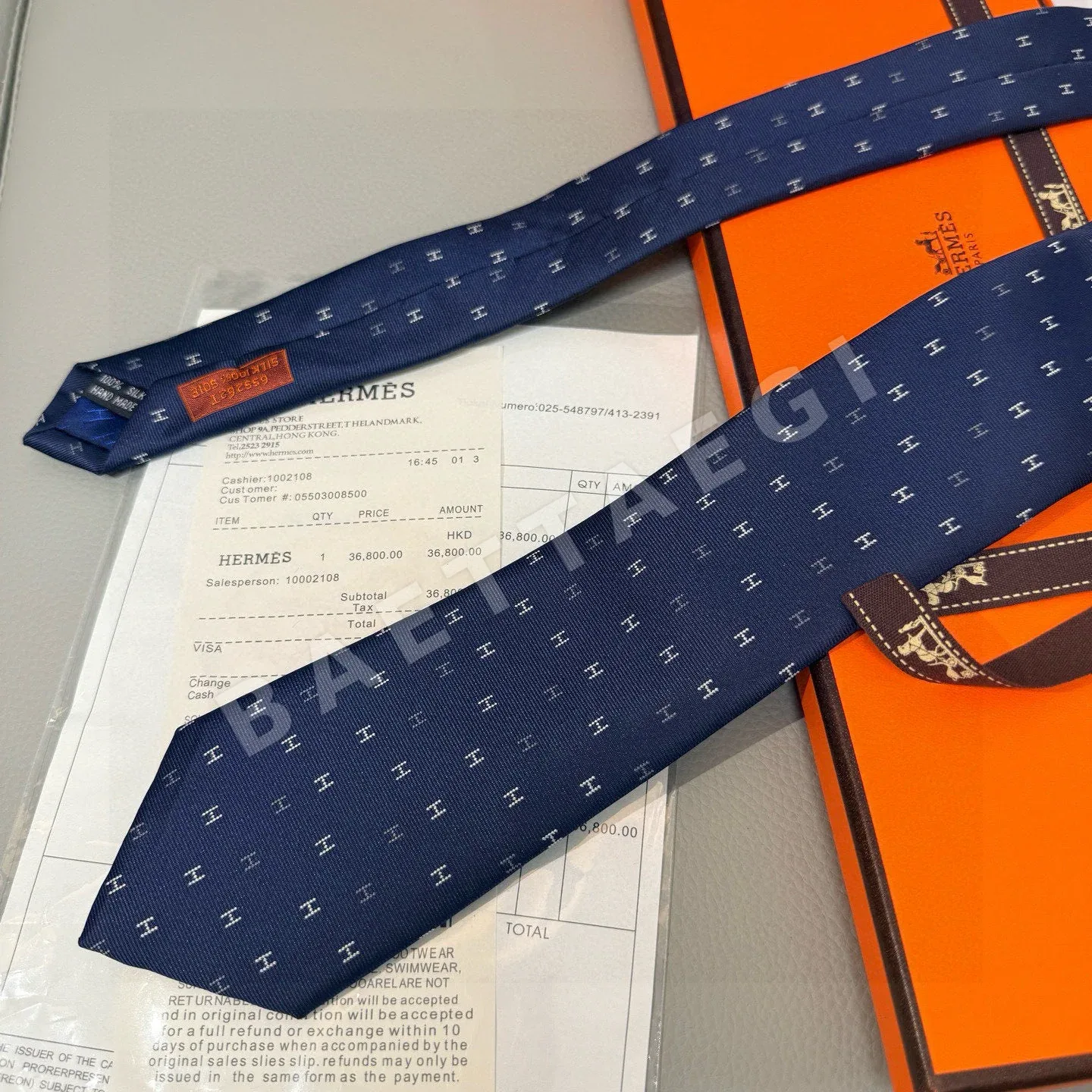 에르메스 트윌 실크 넥타이 상세 이미지 6
