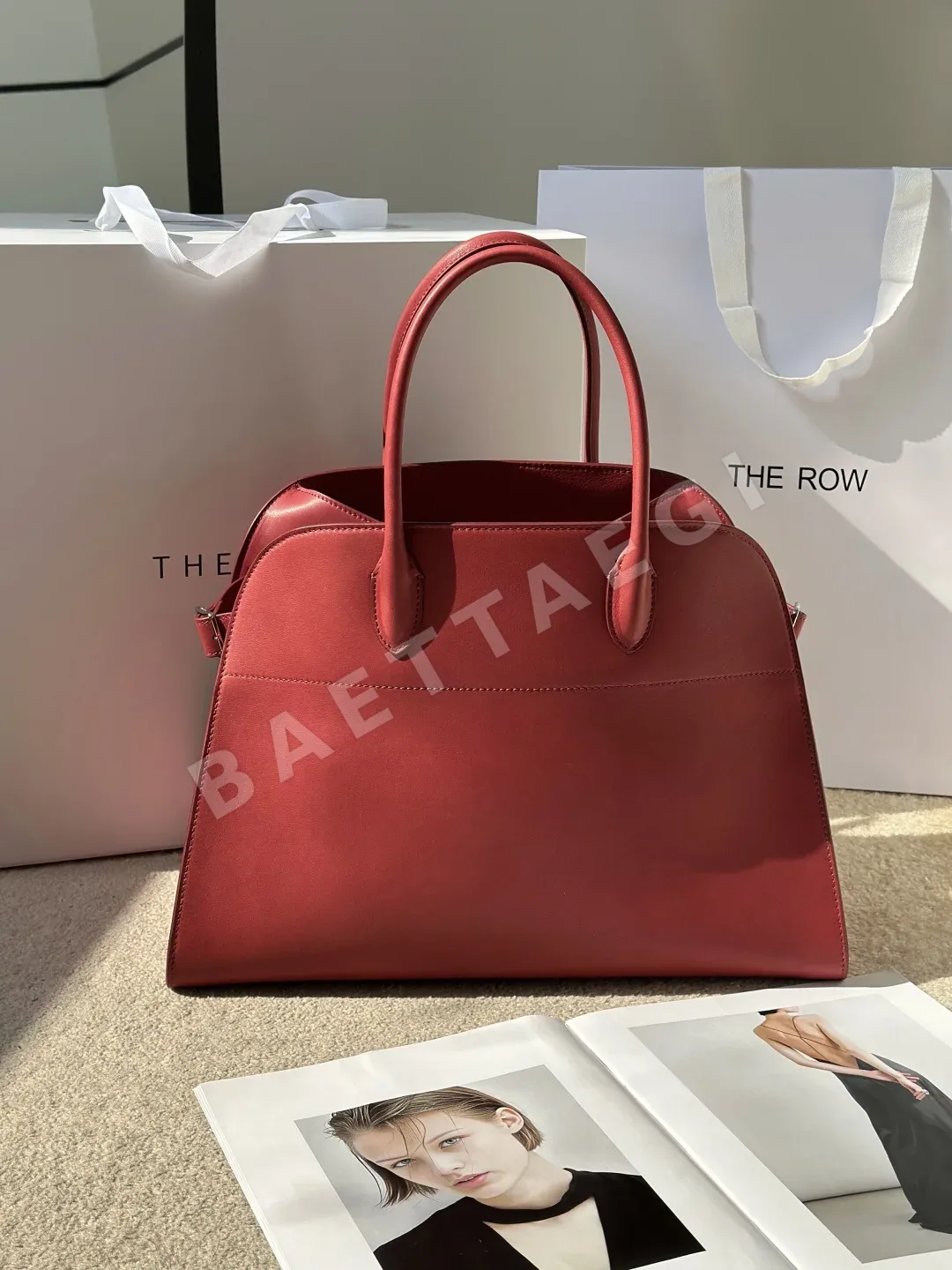 더로우 마르고 새들 가죽 핸드백 76225
