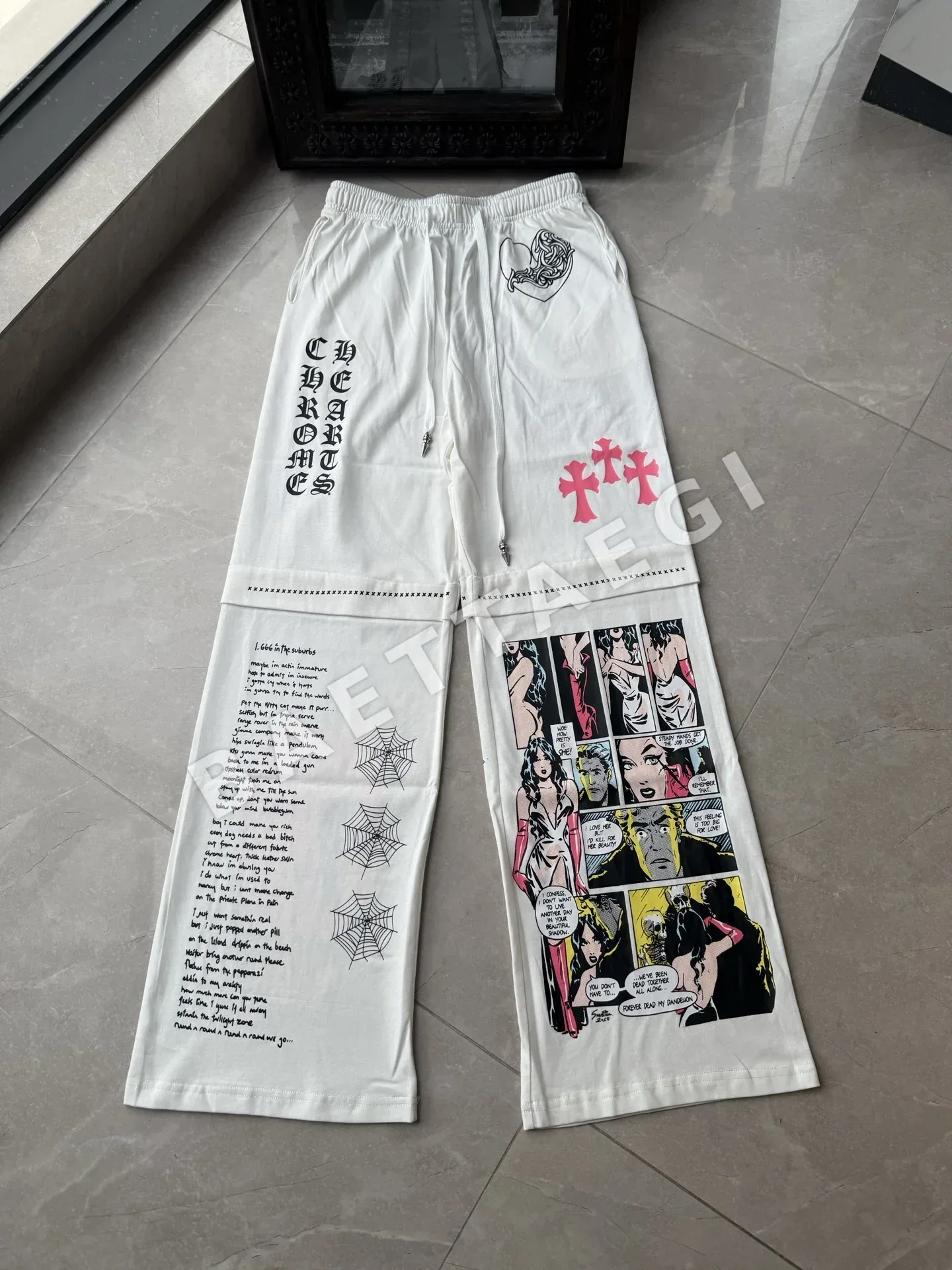 크롬하츠 데드리드올 와이드 레그 남성 바지 상세 이미지 1