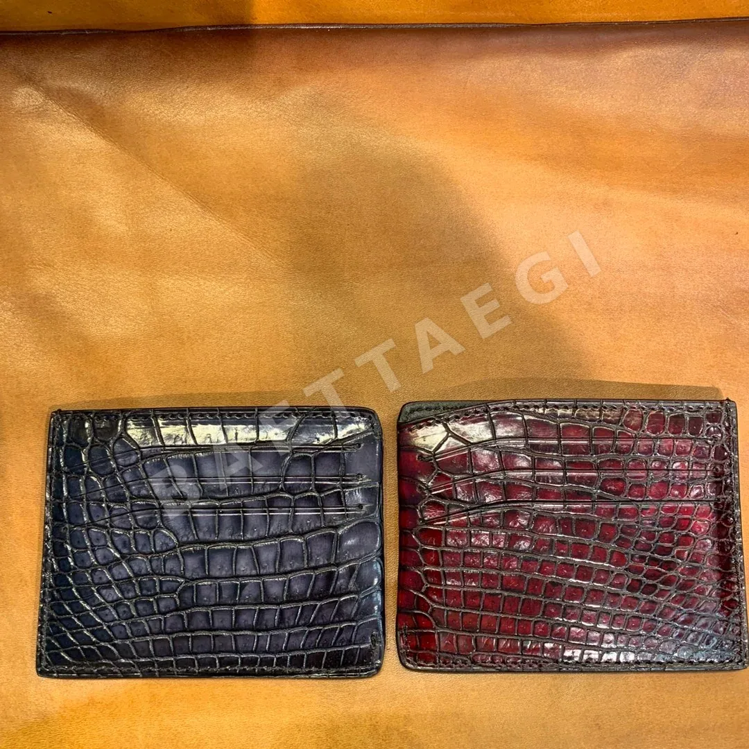 벨루티 크로커다일 가죽 카드홀더 지갑 상세 이미지 4