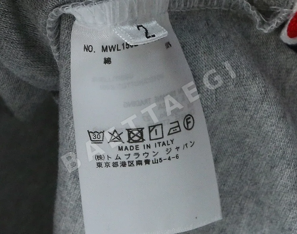 톰브라운 트리콜로르 웨빙 남성 반팔 티셔츠 상세 이미지 5