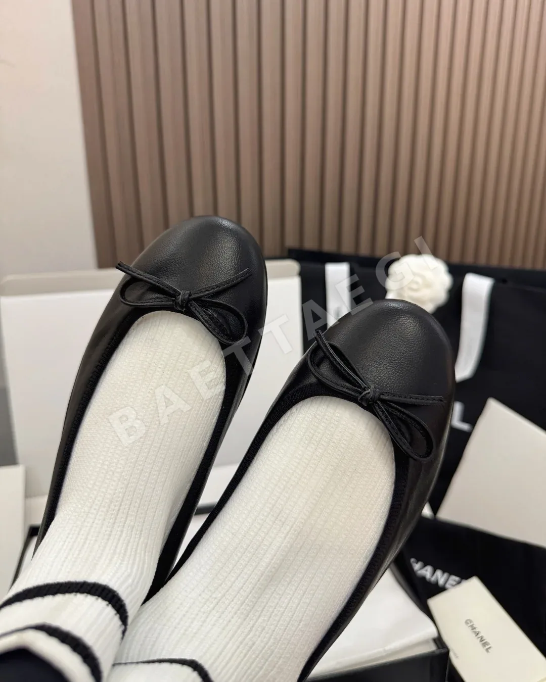 샤넬 부츠 여성 램스킨 리본 장식 상세 이미지 7
