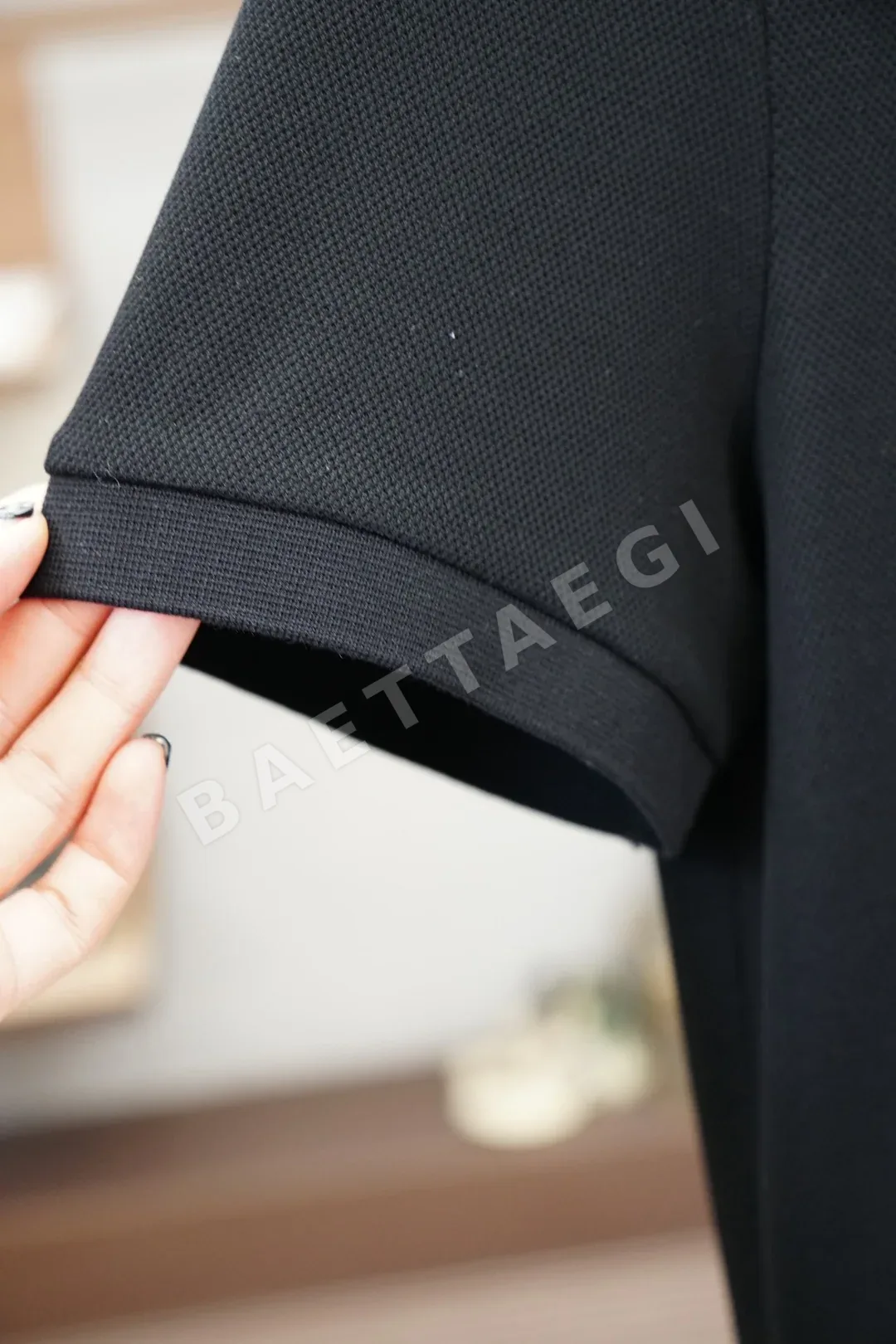 프라다 실크 폴로 메시 반팔 셔츠 상세 이미지 6
