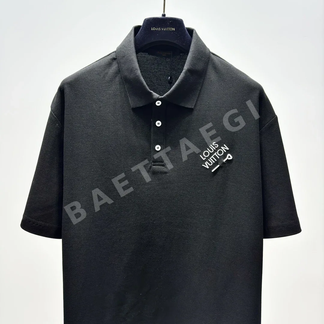 루이비통 LV 로고 자수 폴로 남성 반팔 티셔츠 상세 이미지 4