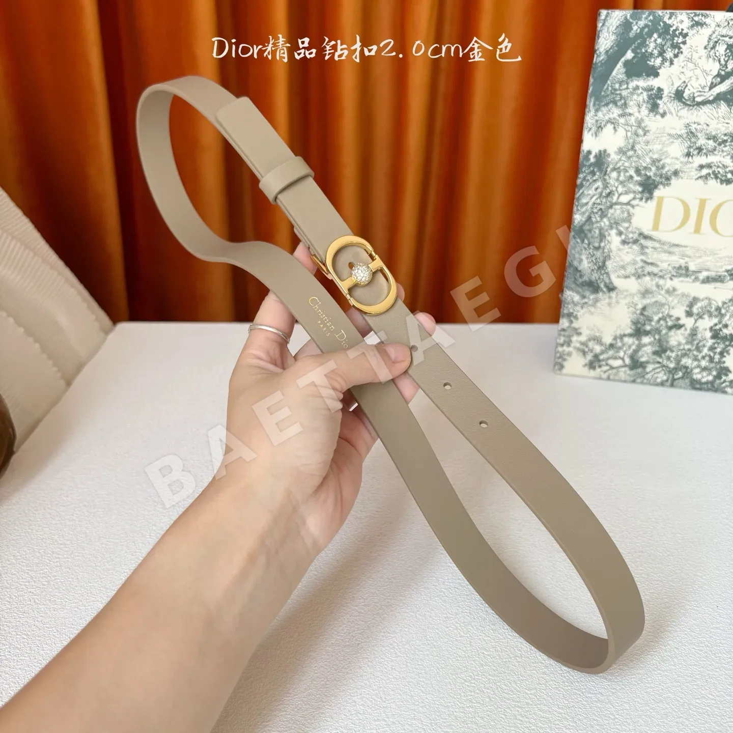 디올 다이아몬드 버클 가죽 벨트 상세 이미지 6