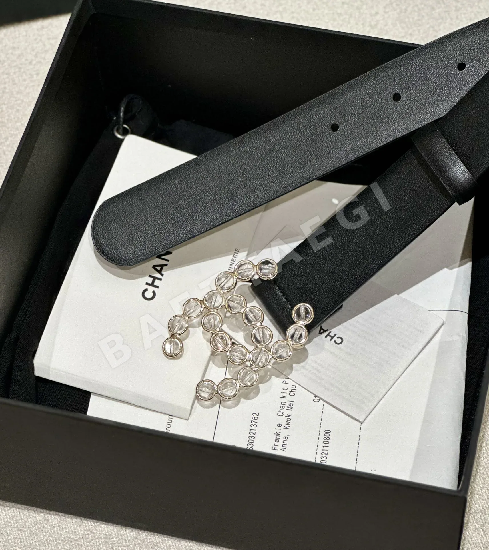 샤넬 가죽 스트레치 벨트 상세 이미지 3