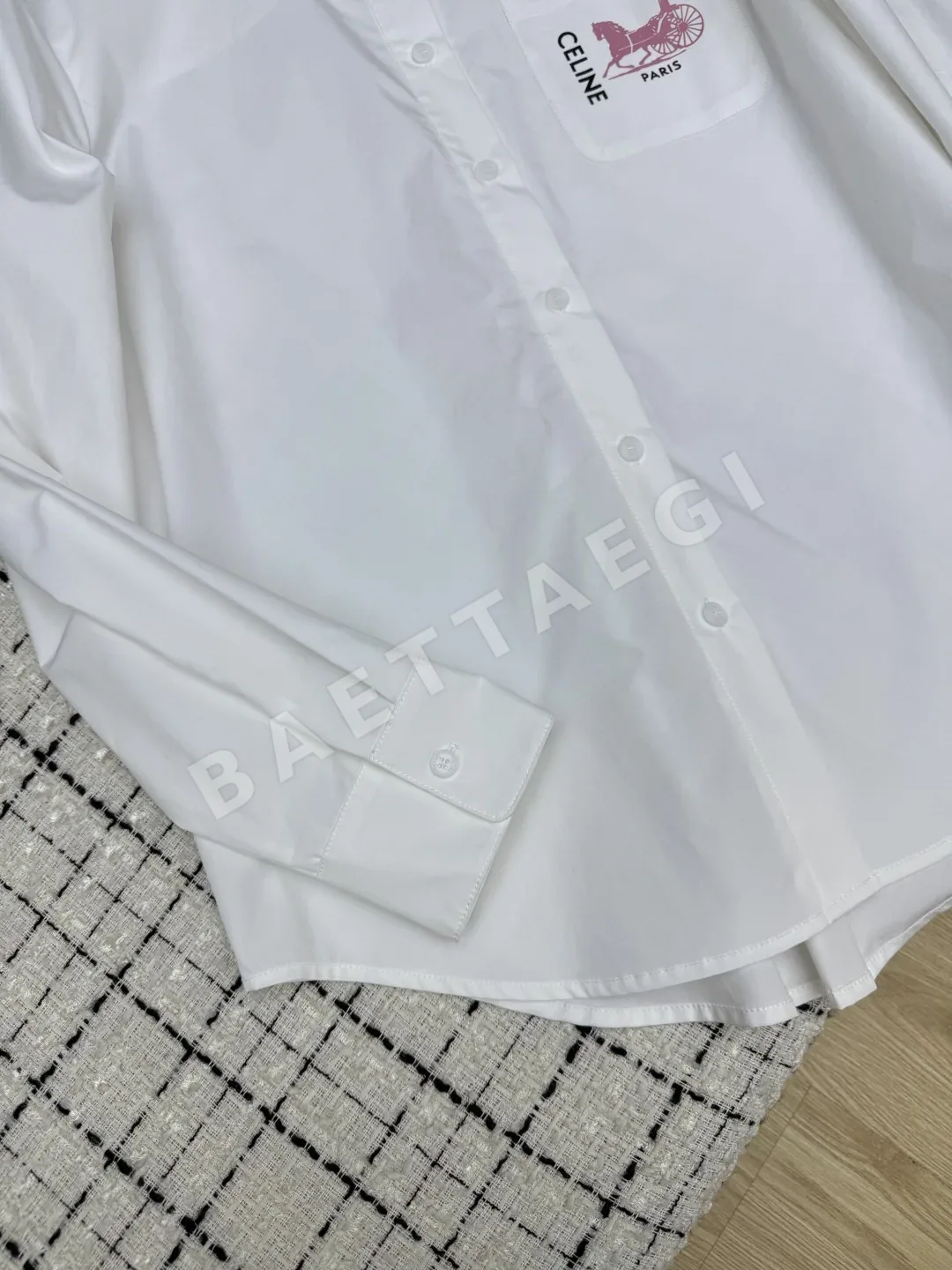셀린느 포켓 레터 프린트 셔츠 상세 이미지 6