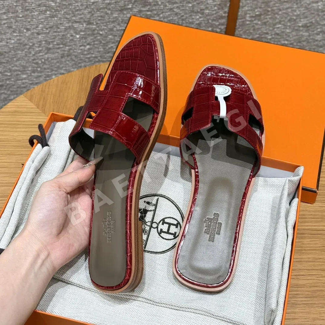 에르메스 오란 악어가죽 샌들 상세 이미지 7