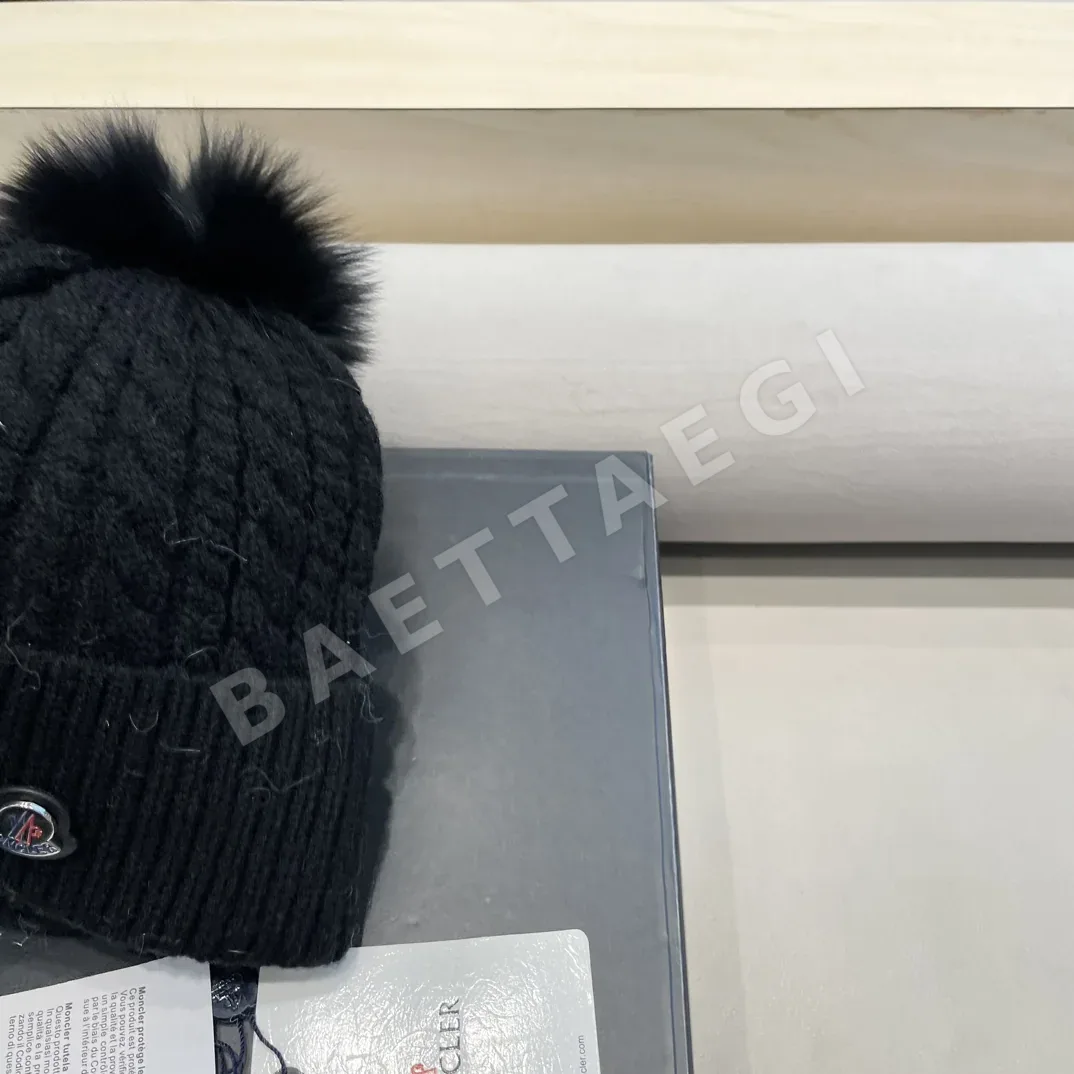 몽클레르 토끼털 폭스퍼 비니 모자 상세 이미지 5