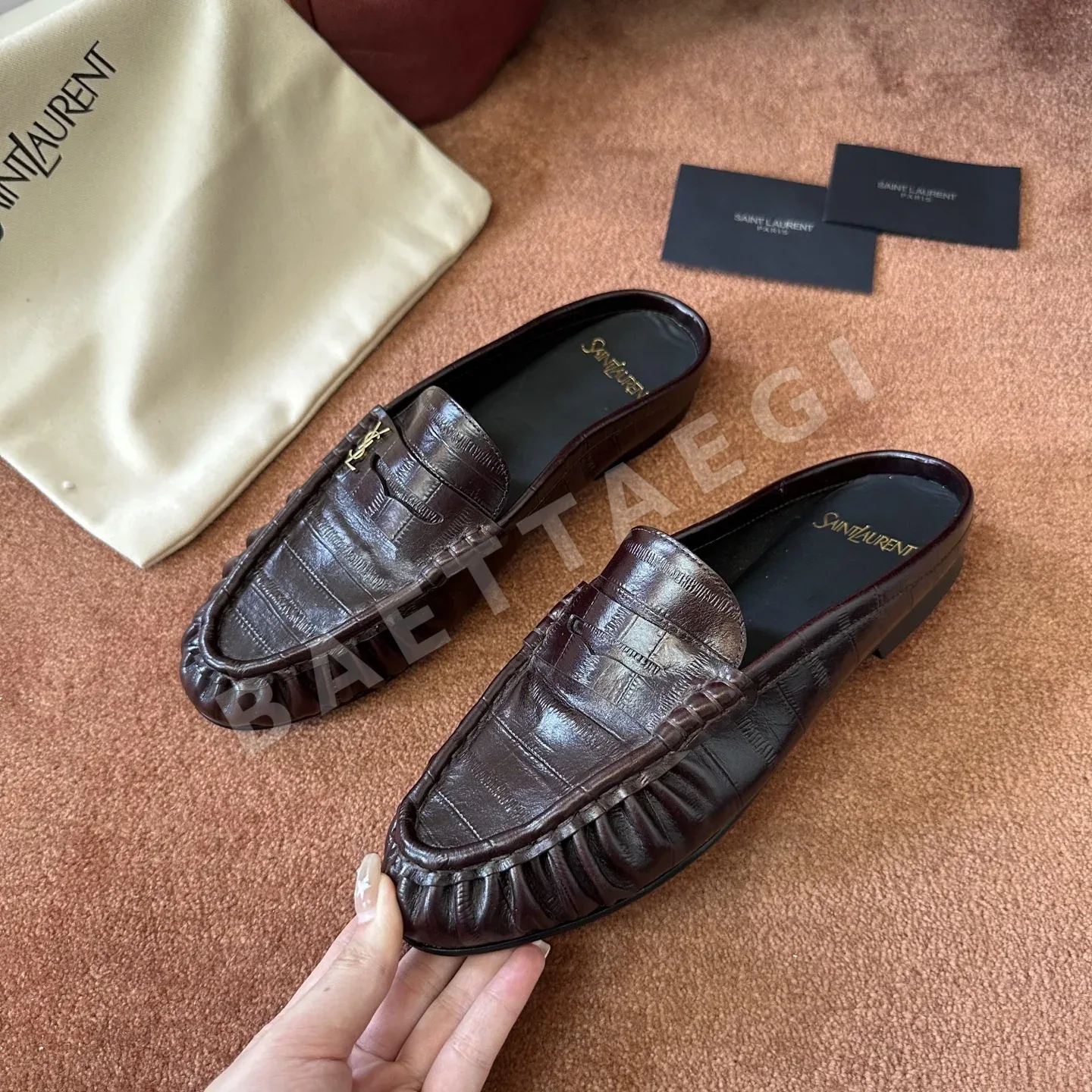 생로랑 YSL 앞코 덮인 뮬 로퍼 상세 이미지 6