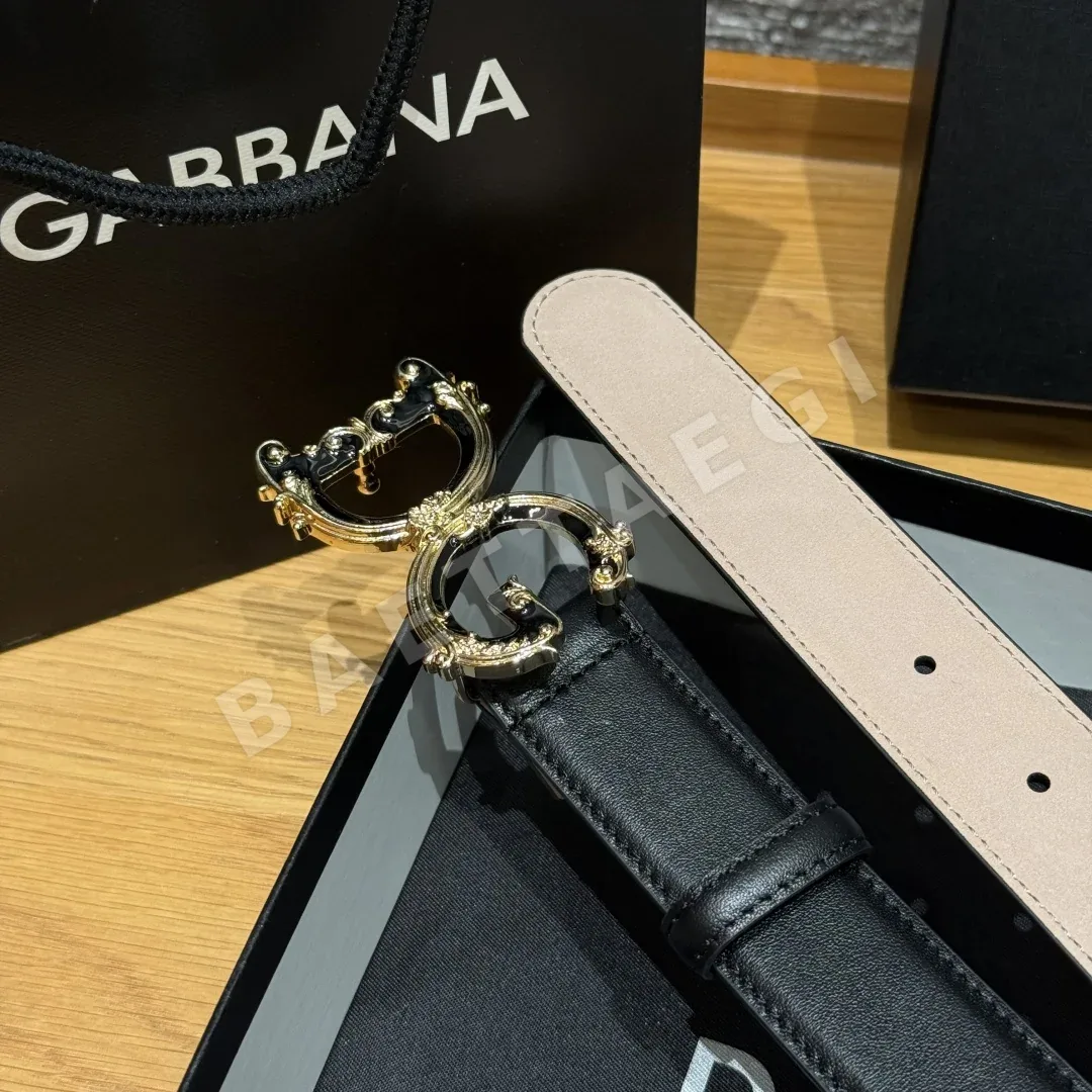 돌체앤가바나 DG 로고 레더 벨트 상세 이미지 6