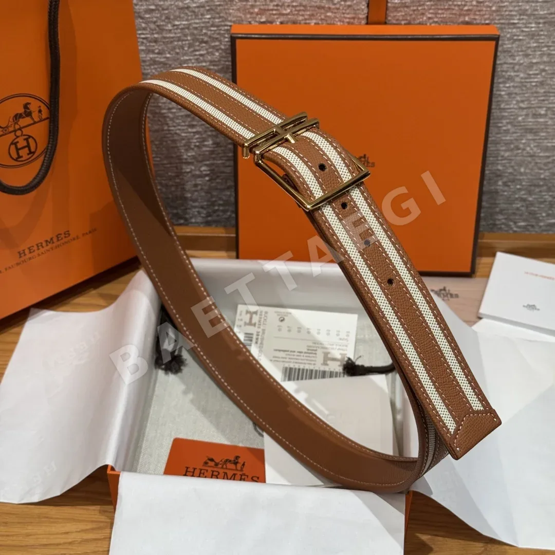 에르메스 하프 코드 리비에라 양면 가죽 벨트 상세 이미지 4