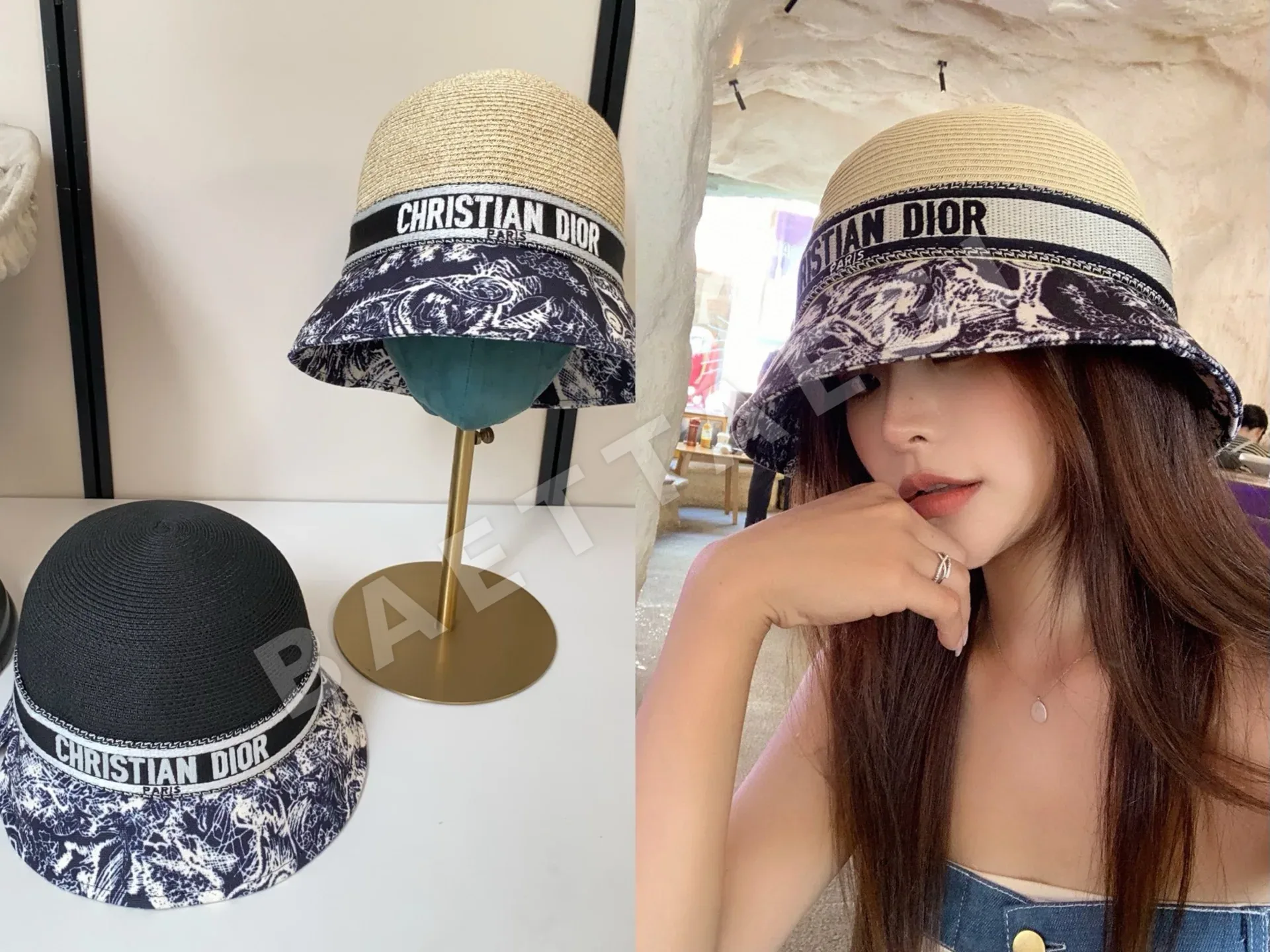 디올 파필루스 패치워크 볼 햇 모자 상세 이미지 6