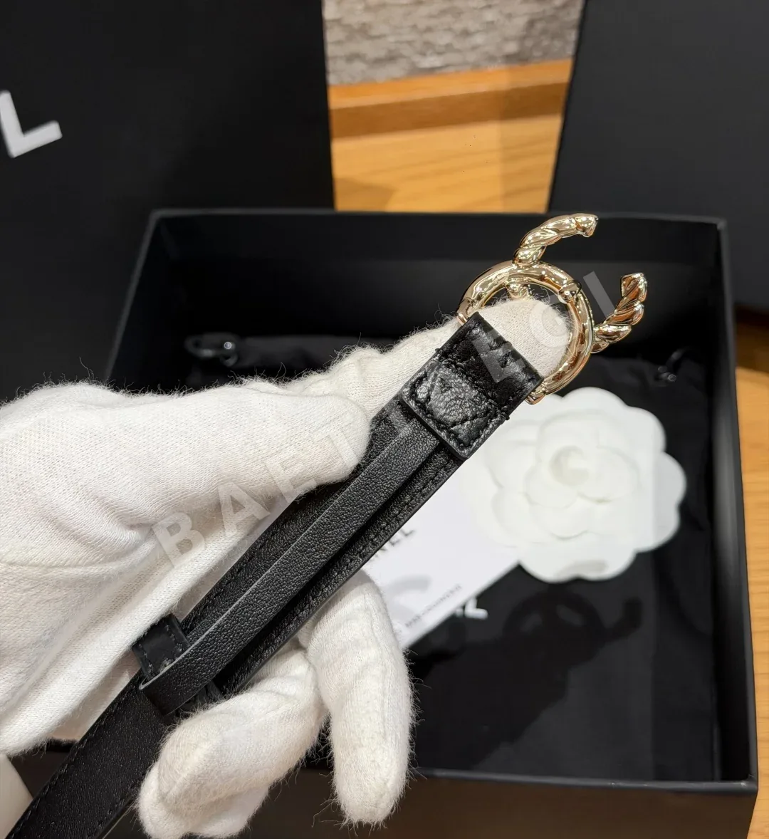 샤넬 퀼팅 램스킨 20mm 벨트 상세 이미지 4