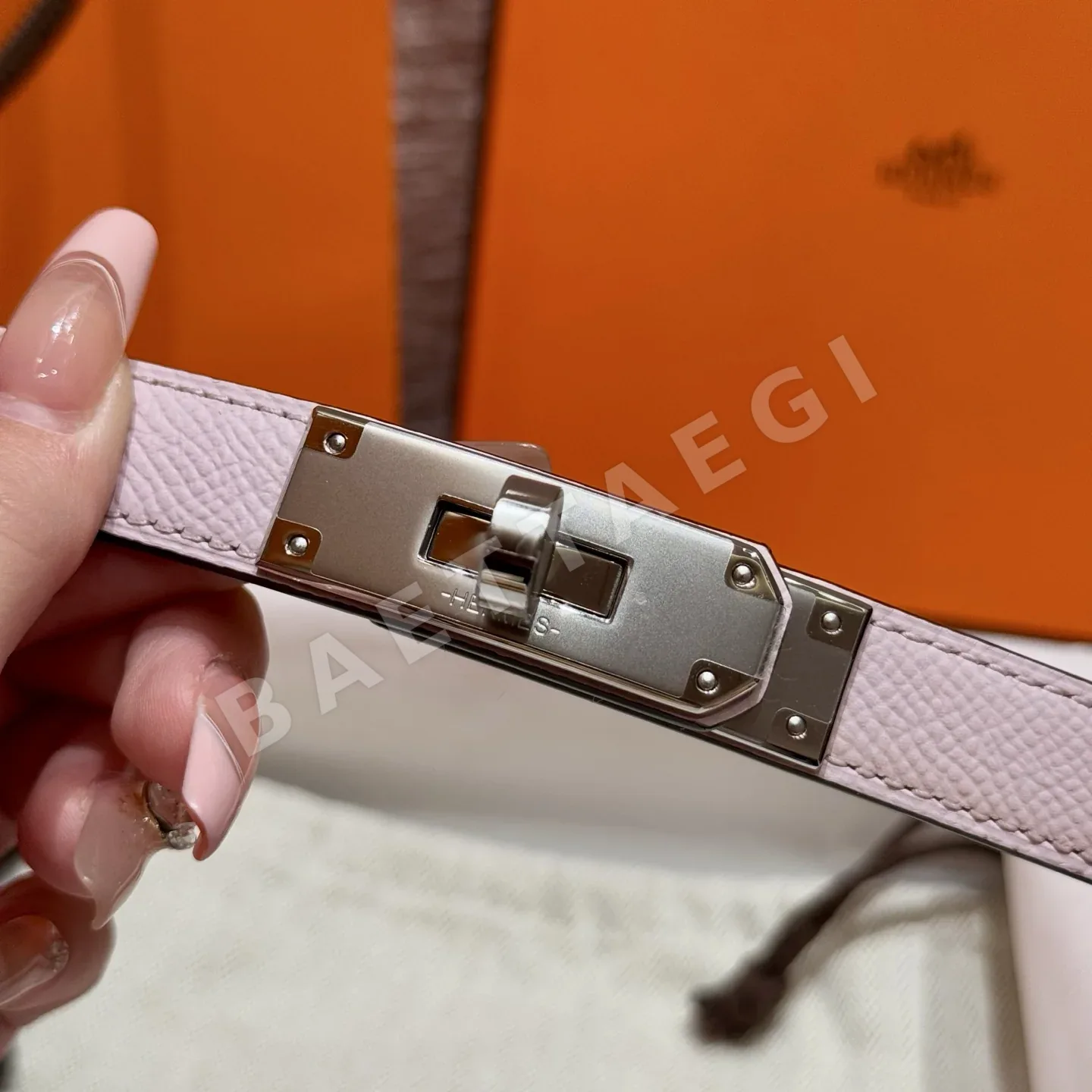 에르메스 켈리 18K 골드 버클 여성 벨트 상세 이미지 5