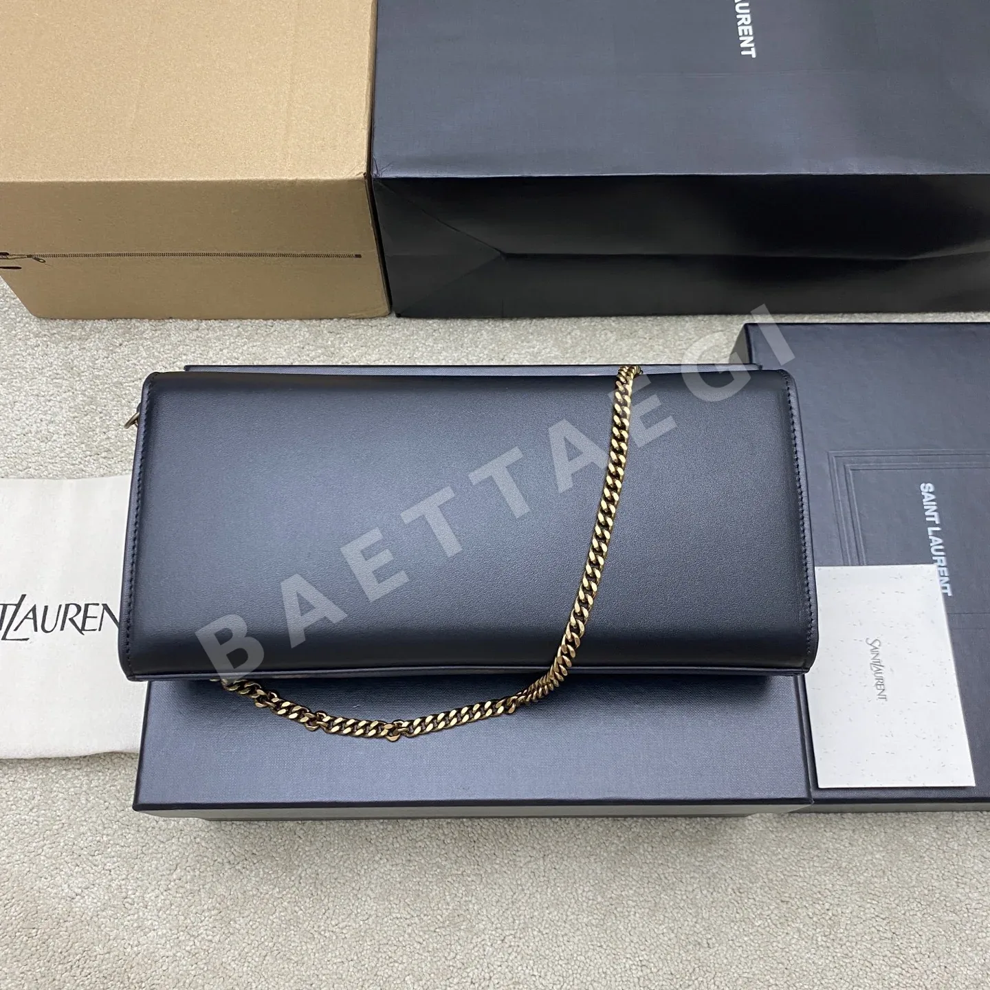 생로랑 YSL 메탈 로고 체인 숄더백 상세 이미지 2