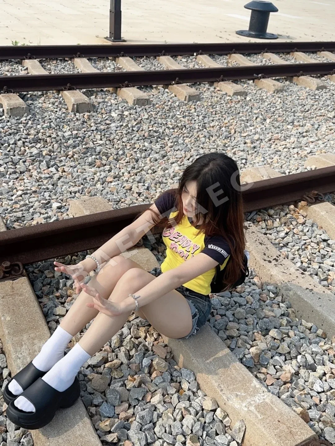크롬하츠 여성 컬러 블록 반팔 티셔츠 상세 이미지 16