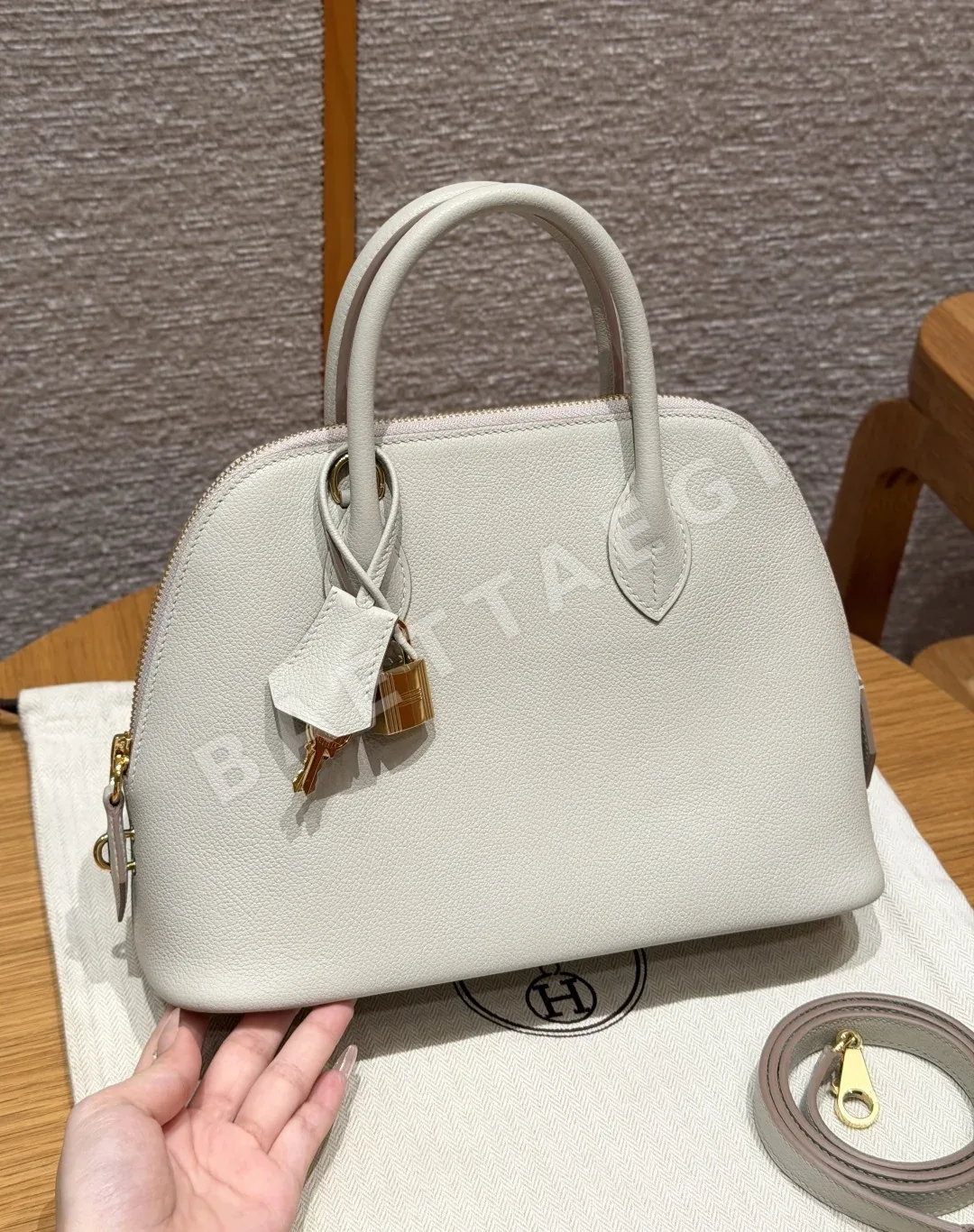 에르메스 스포츠카 이브 레더 가방 191663