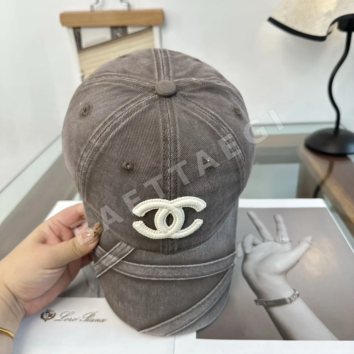 샤넬 패턴 미니 야구모자 상세 이미지 5