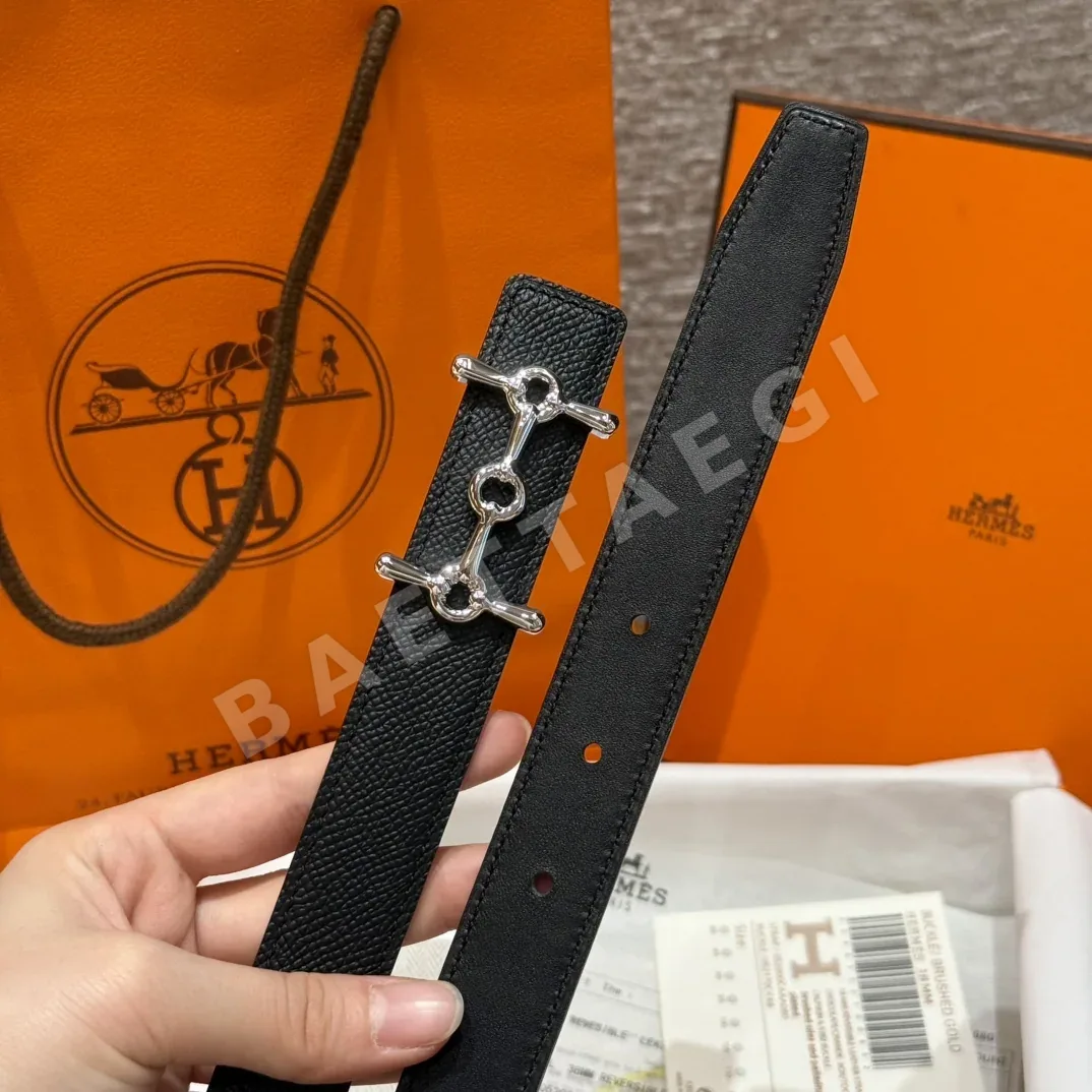 에르메스 H 버클 스위프트 가죽 양면 벨트 상세 이미지 4