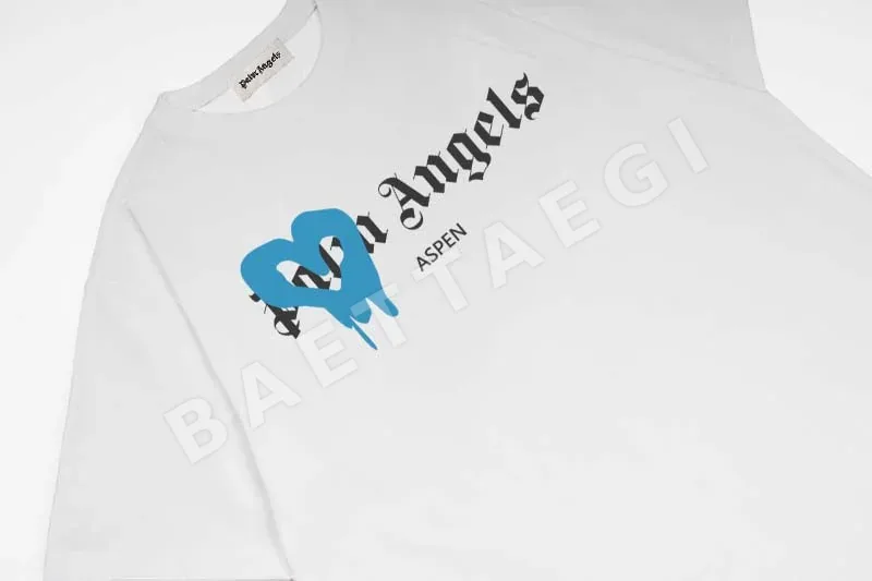 팜엔젤스 라이트블루 하트 목 없음 곰 반팔 티셔츠 상세 이미지 7