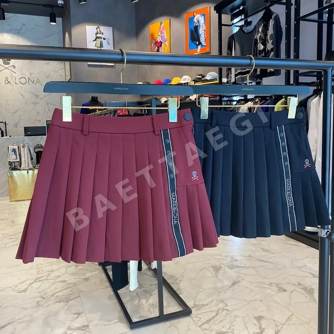 마크앤로나 여성용 플리츠 미디 스커트 상세 이미지 3