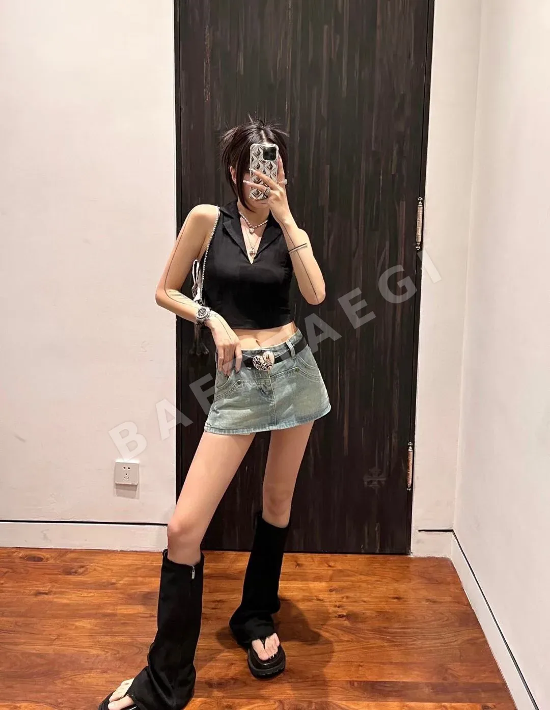 크롬하츠 하트 덩굴 실버 버클 벨트 상세 이미지 5
