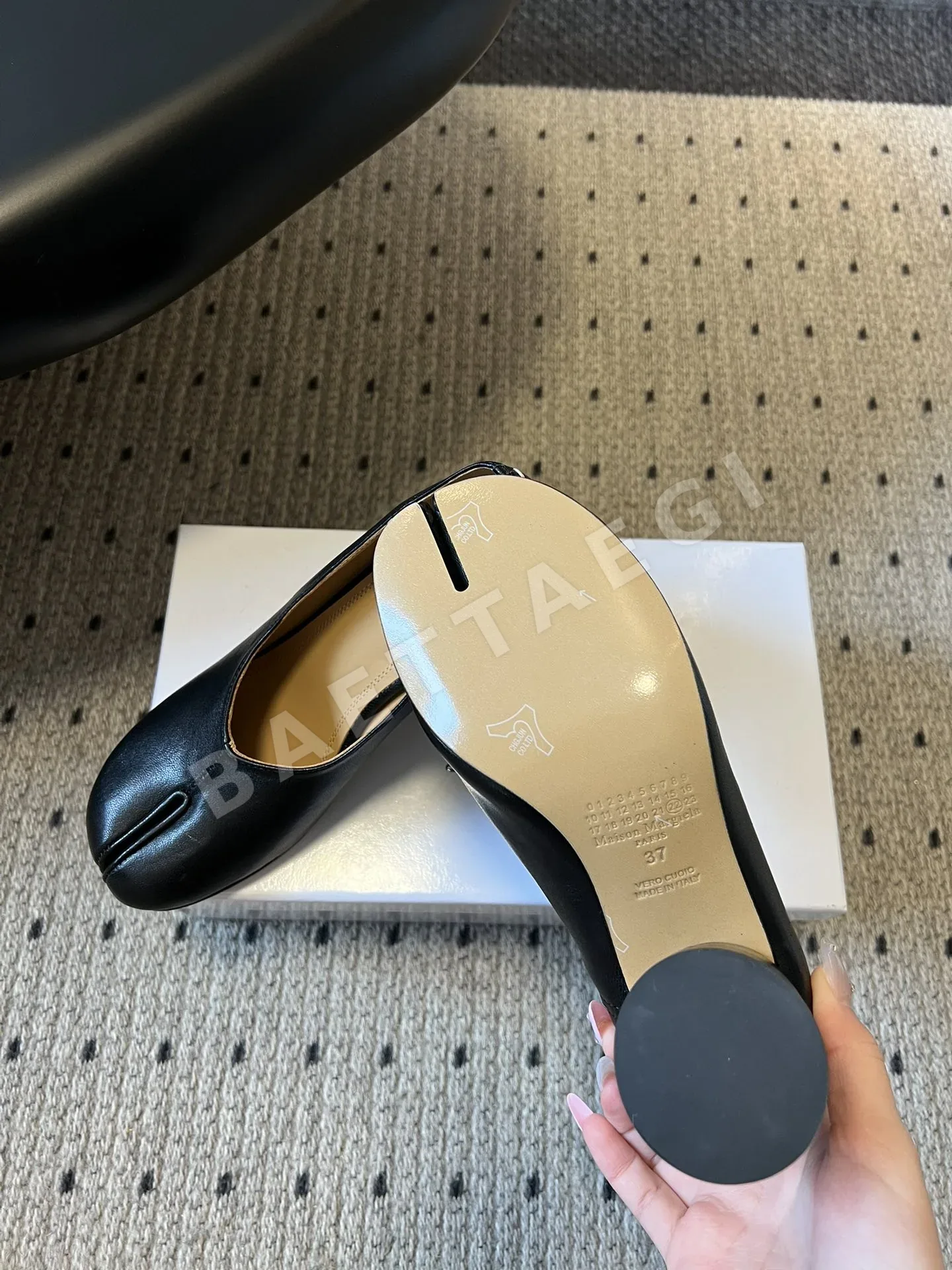 마르지엘라 스플릿 토 청키 힐 하이힐 신발 9324 상세 이미지 4
